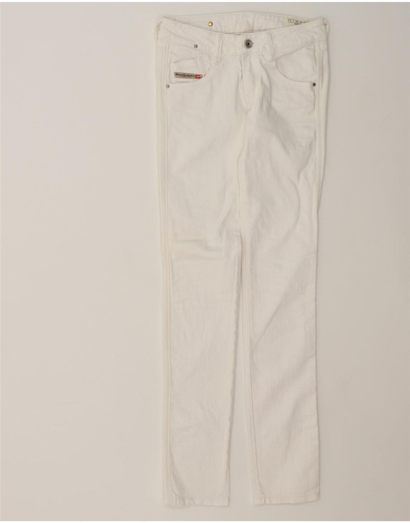 DIESEL Womens Clush Slim Jeans W25 L32 White Cotton Vintage Diesel and Second-Hand Diesel from Messina Hembry
