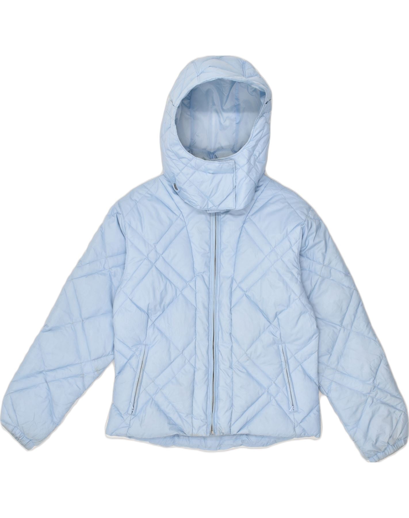 COLUMBIA Girls Hooded Quilted Jacket 14-15 Years Blue Polyester | Vintage Columbia | Thrift | Second-Hand Columbia | Used Clothing | Messina Hembry
