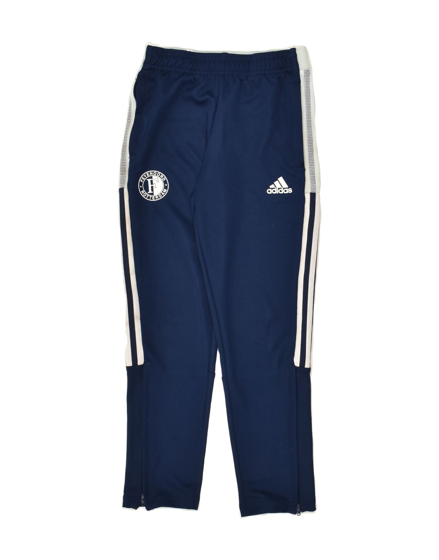 ADIDAS Boys Feyenoord Rotterdam Tracksuit Trousers 9-10 Years Navy Blue | Vintage Adidas | Thrift | Second-Hand Adidas | Used Clothing | Messina Hembry