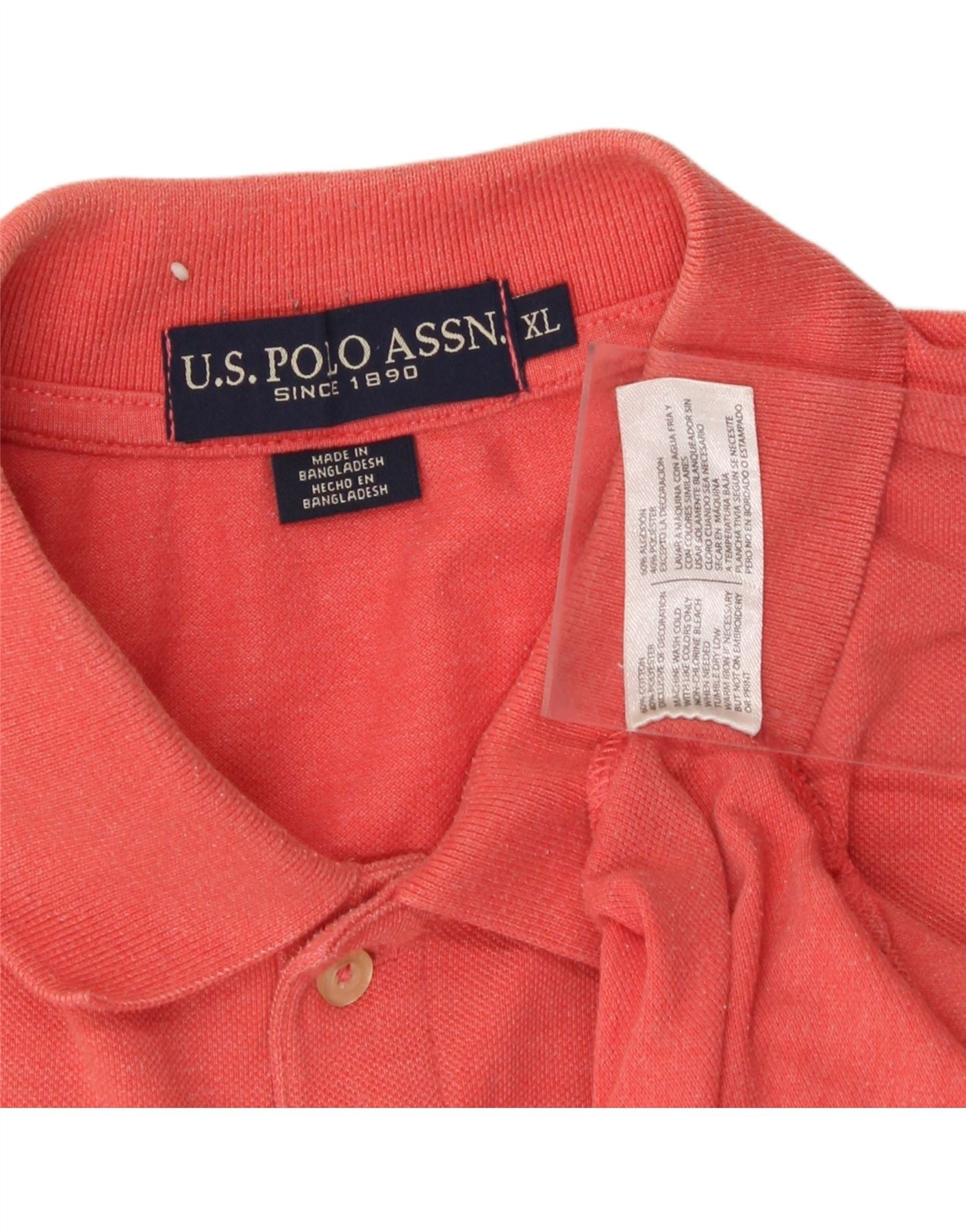 U.S. POLO ASSN. Mens Polo Shirt XL Red Cotton Vintage U.S. Polo Assn. and Second-Hand U.S. Polo Assn. from Messina Hembry