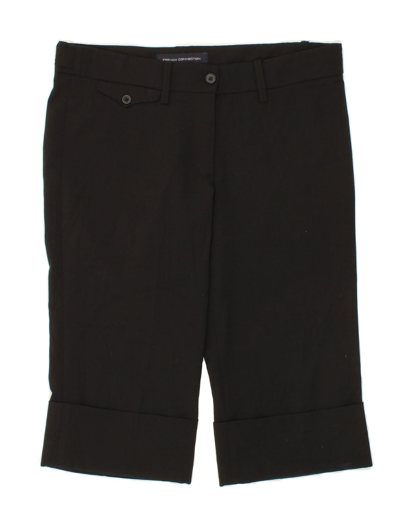 FRENCH CONNECTION Womens Bermuda Shorts US 12 Large W34  Black Wool Vintage French Connection and Second-Hand French Connection from Messina Hembry