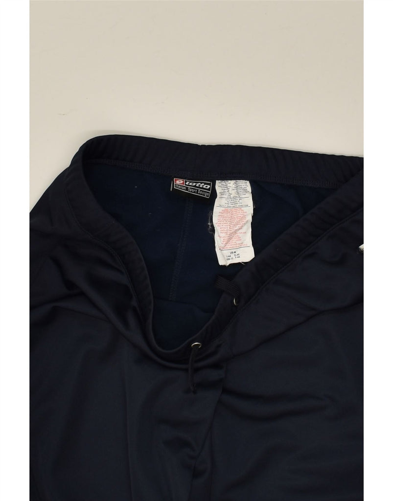 LOTTO Womens Tracksuit Trousers UK 12 Medium Navy Blue Polyester | Vintage Lotto | Thrift | Second-Hand Lotto | Used Clothing | Messina Hembry 