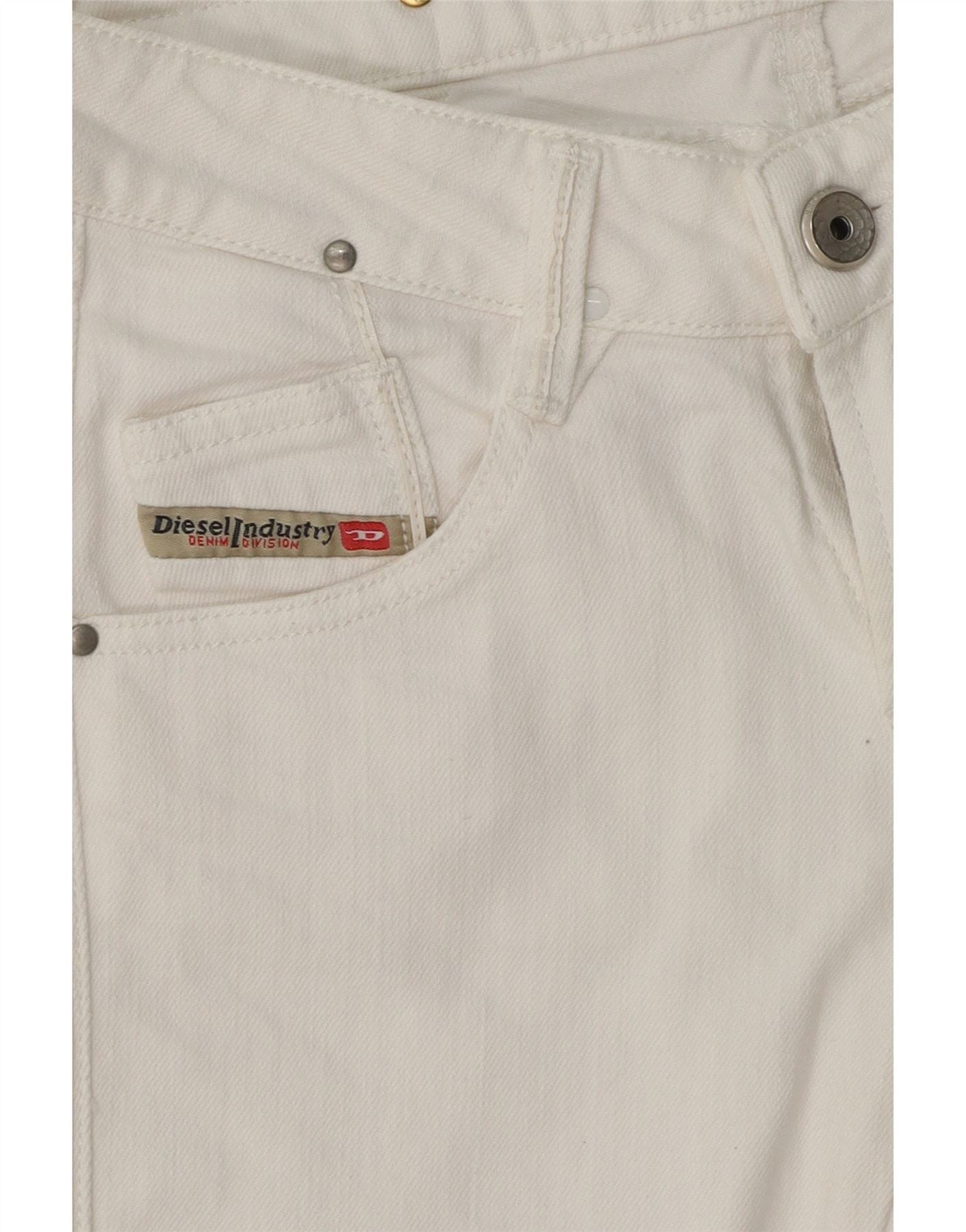 DIESEL Womens Clush Slim Jeans W25 L32 White Cotton Vintage Diesel and Second-Hand Diesel from Messina Hembry