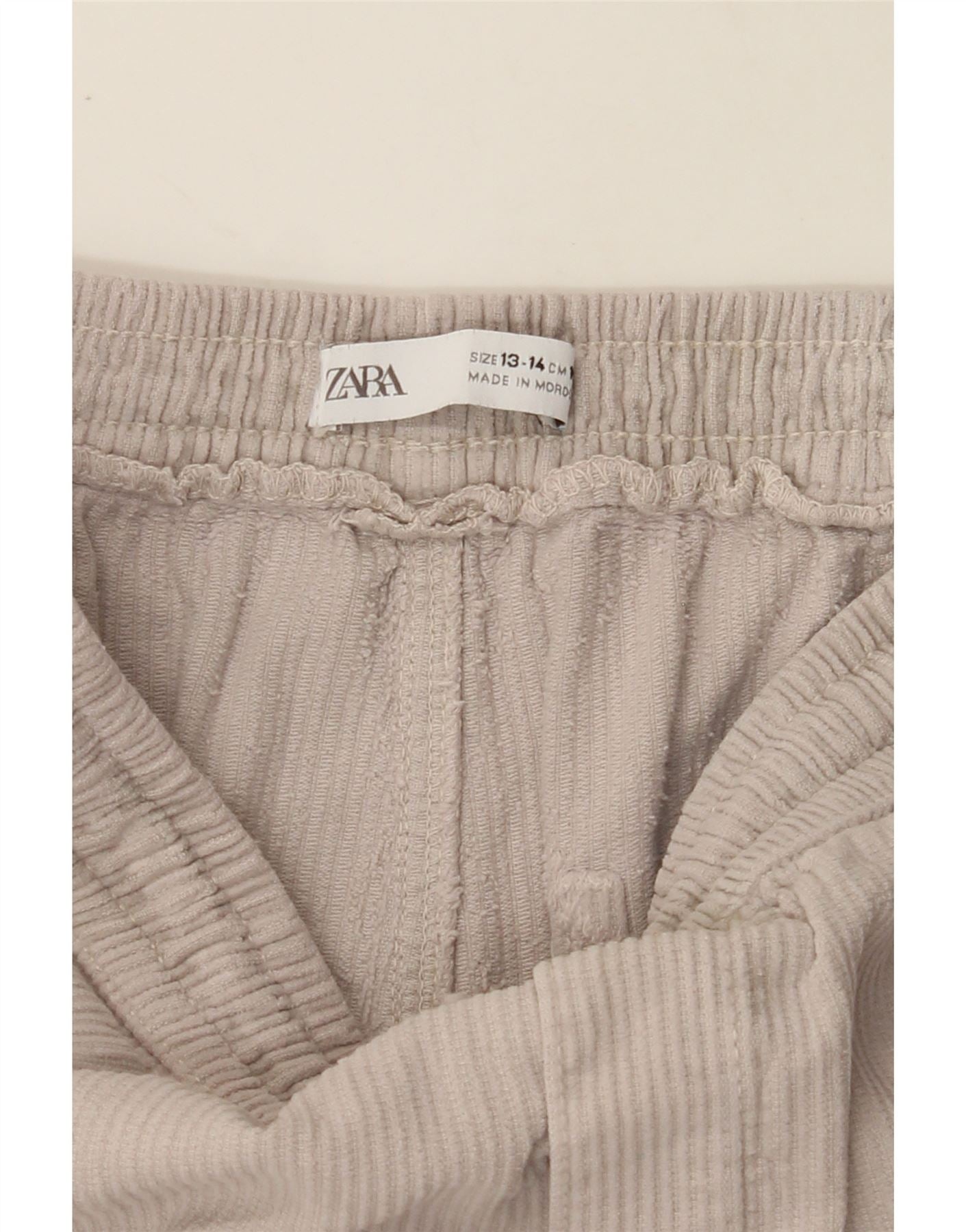 ZARA Boys Velour Straight Chino Trousers 13-14 Years W25 L25 Grey Vintage Zara and Second-Hand Zara from Messina Hembry