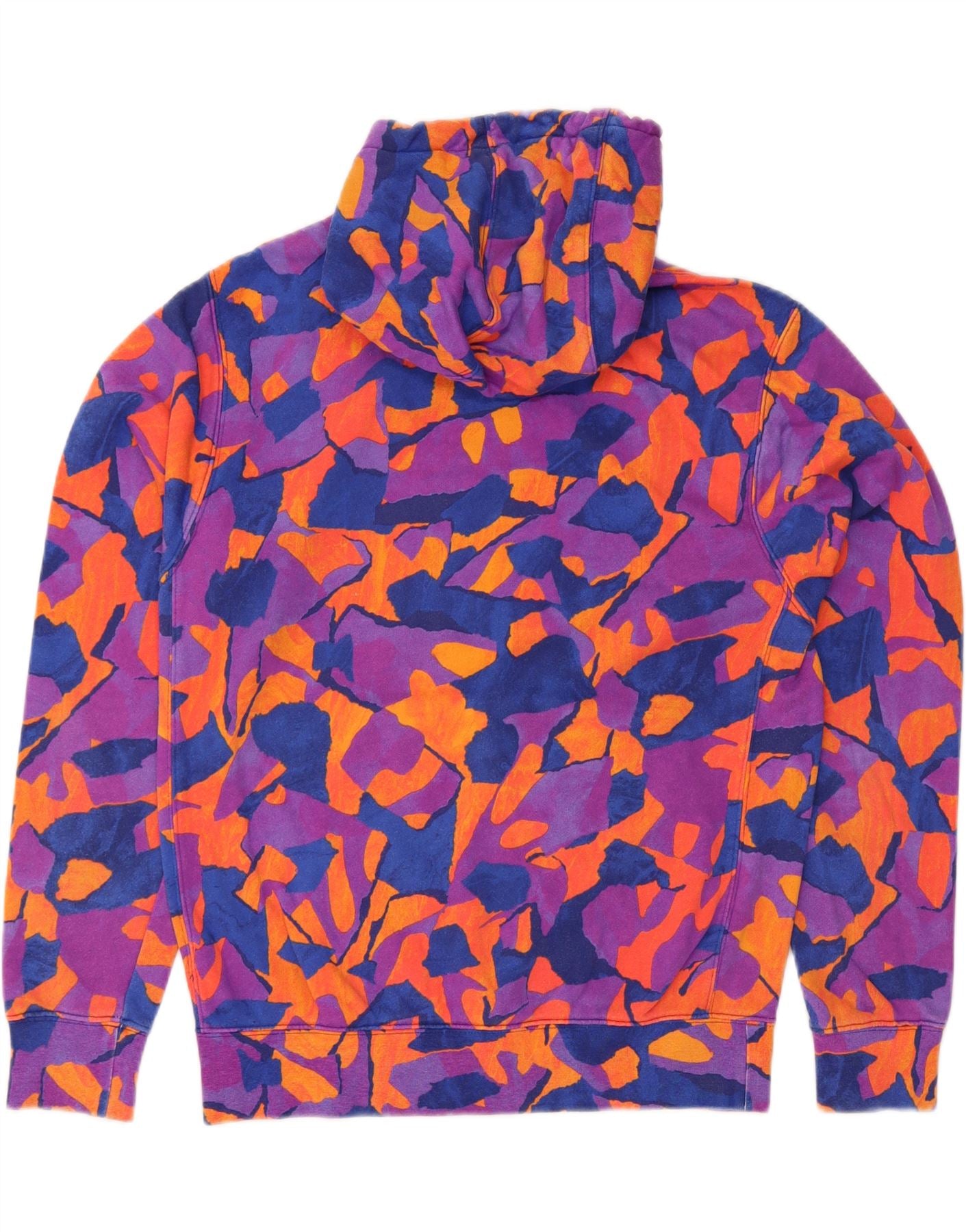 NIKE Womens Oversized Hoodie Jumper UK 10 Small Multicoloured Camouflage Vintage Nike and Second-Hand Nike from Messina Hembry