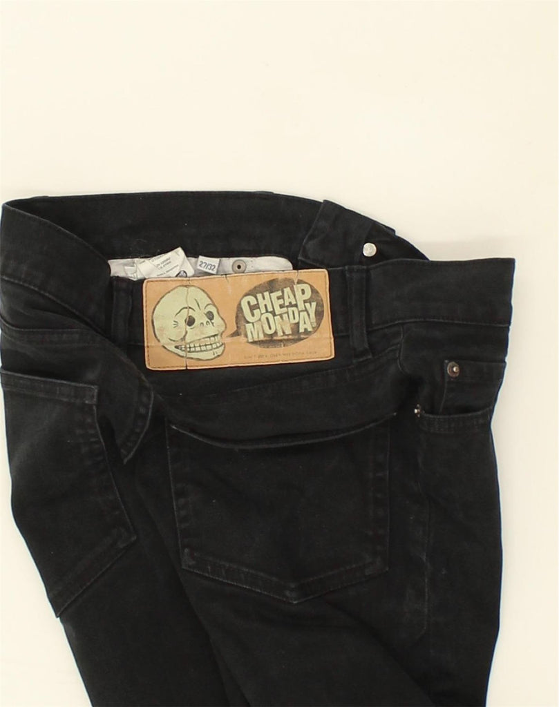 CHEAP MONDAY Womens Slim Jeans W27 L27  Black Cotton | Vintage Cheap Monday | Thrift | Second-Hand Cheap Monday | Used Clothing | Messina Hembry 