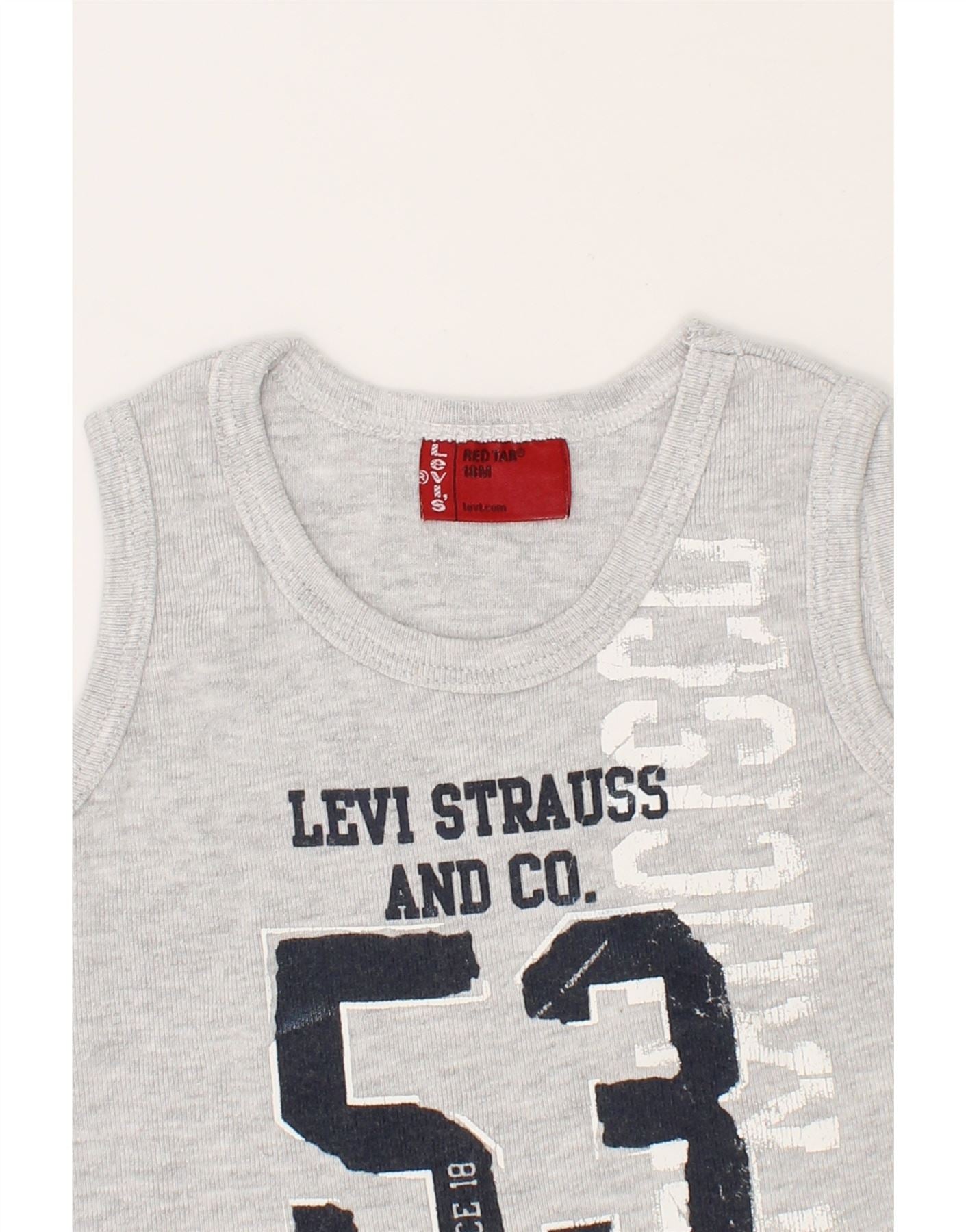 LEVI'S Baby Boys Graphic Vest Top 12-18 Months Grey Vintage Levi's and Second-Hand Levi's from Messina Hembry