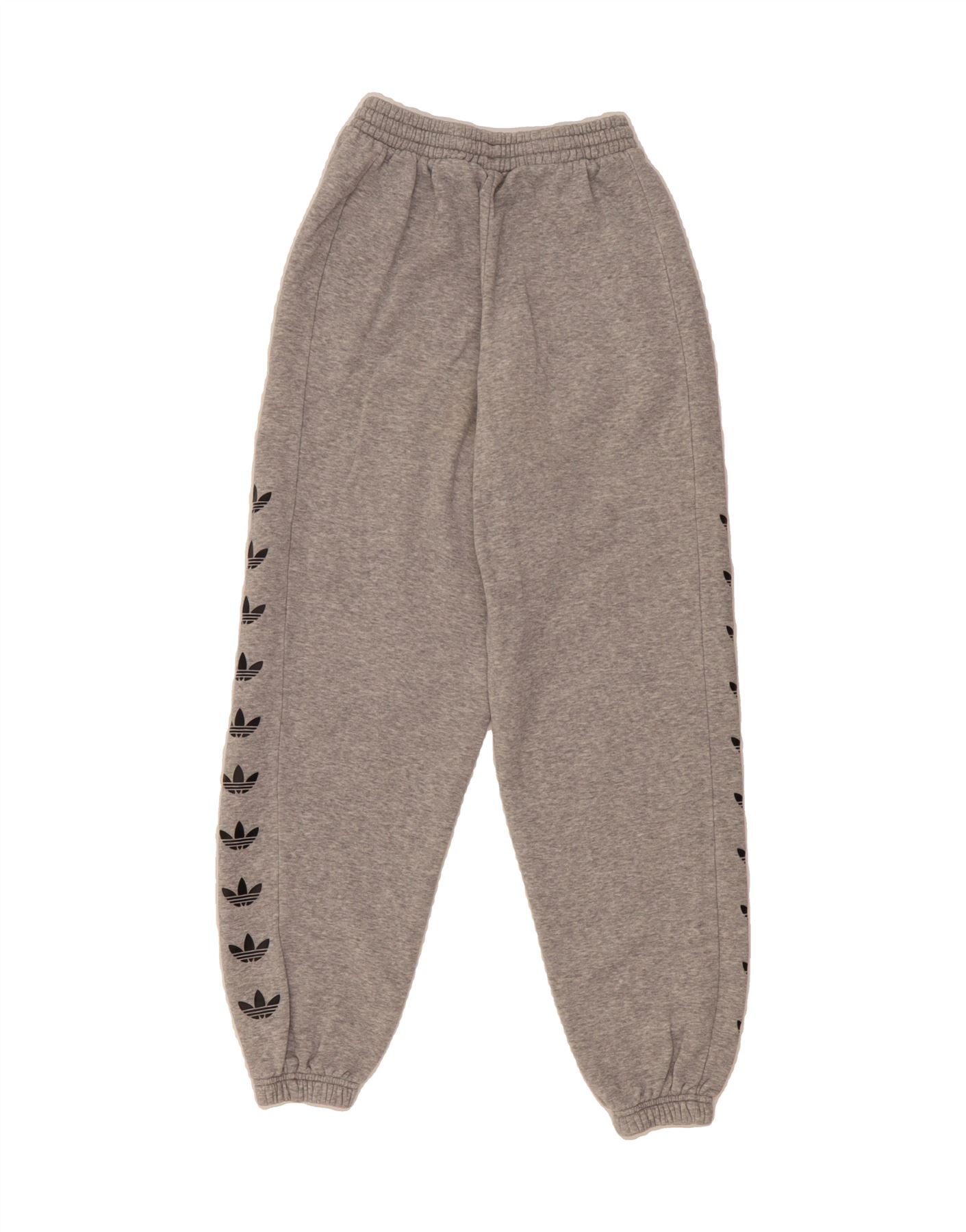 ADIDAS Womens Graphic Tracksuit Trousers Joggers UK 4 XS Grey Polyester Vintage Adidas and Second-Hand Adidas from Messina Hembry