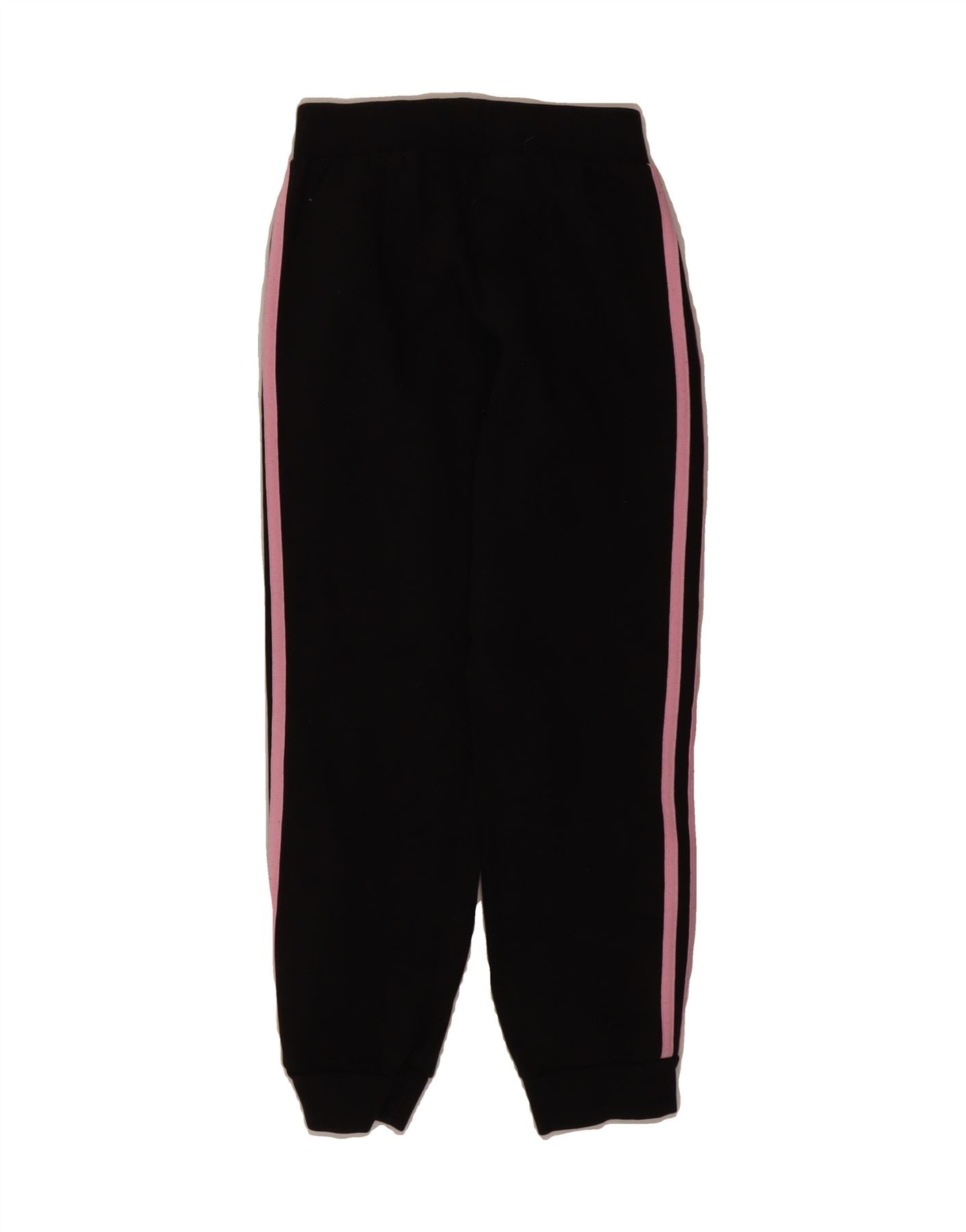 ADIDAS Girls Tracksuit Trousers Joggers 9-10 Years  Black Cotton Vintage Adidas and Second-Hand Adidas from Messina Hembry