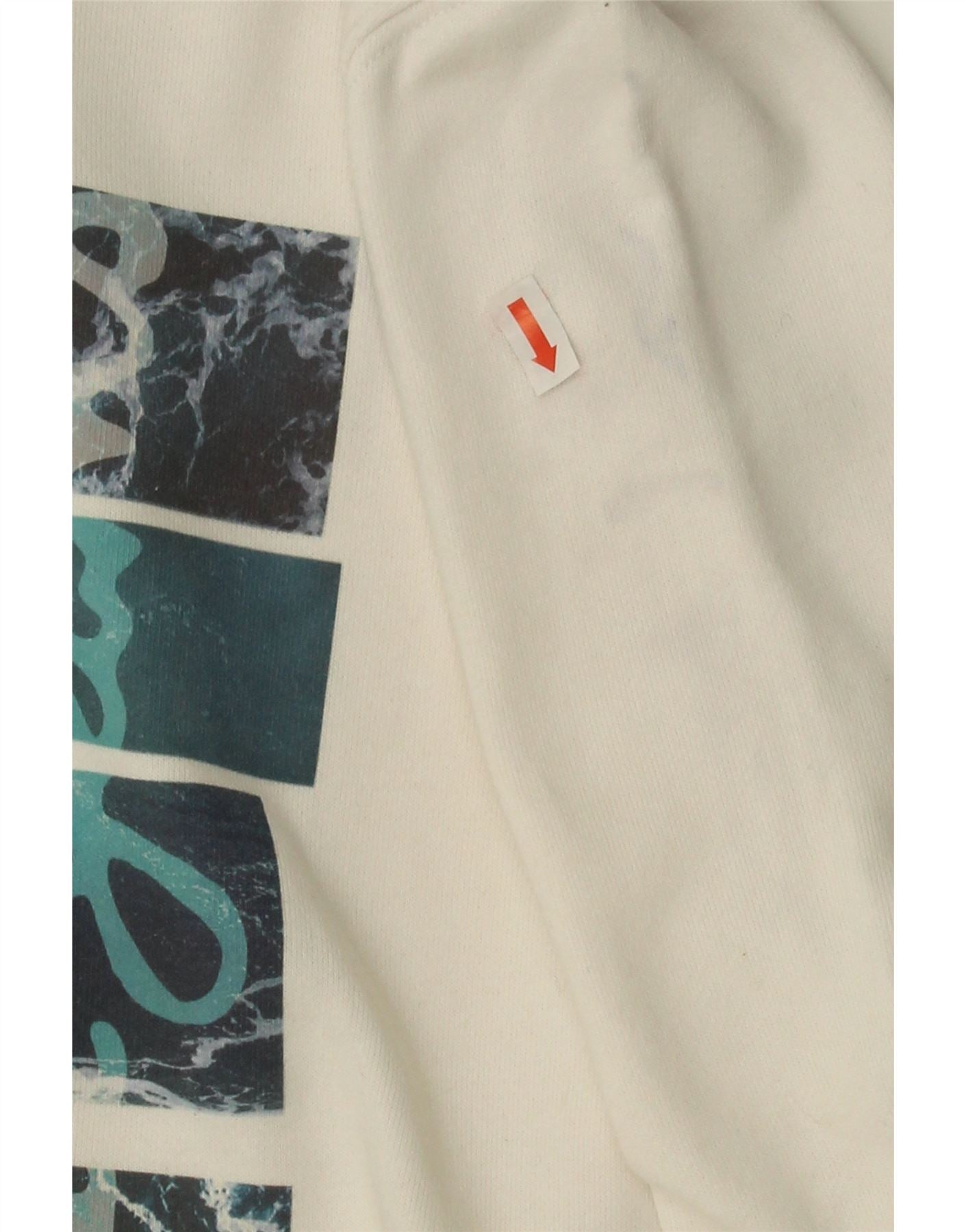 PEPE JEANS Boys Graphic Hoodie Jumper 15-16 Years Medium White Cotton Vintage PEPE Jeans and Second-Hand PEPE Jeans from Messina Hembry