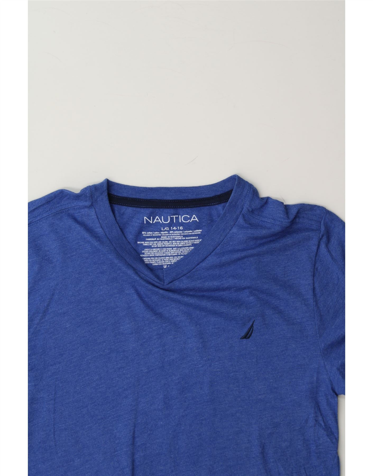 NAUTICA Boys T-Shirt Top 14-15 Years Large Blue Cotton Vintage Nautica and Second-Hand Nautica from Messina Hembry