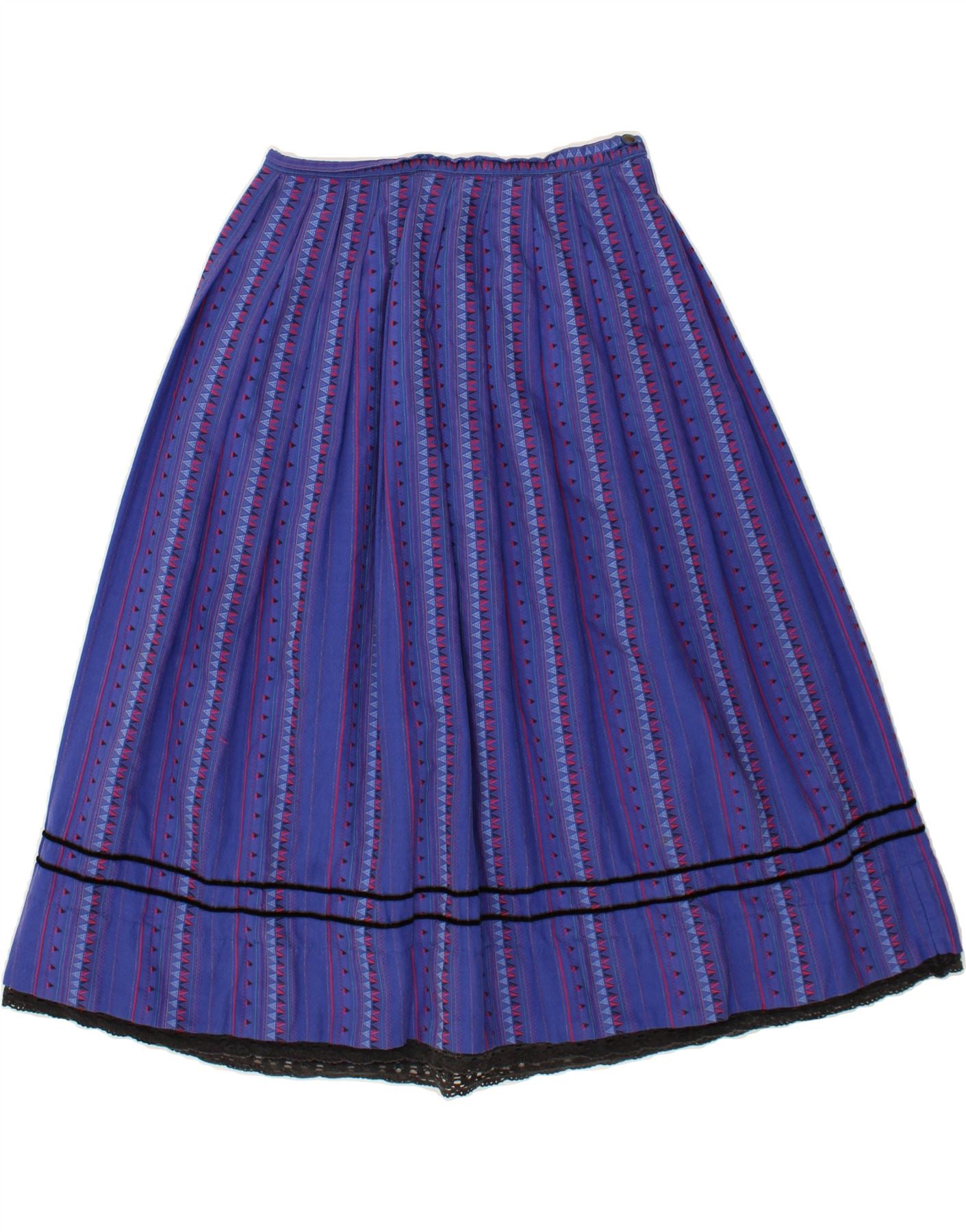 VINTAGE Womens A-Line Skirt EU 40 Medium W28  Purple Geometric Vintage Vintage and Second-Hand Vintage from Messina Hembry