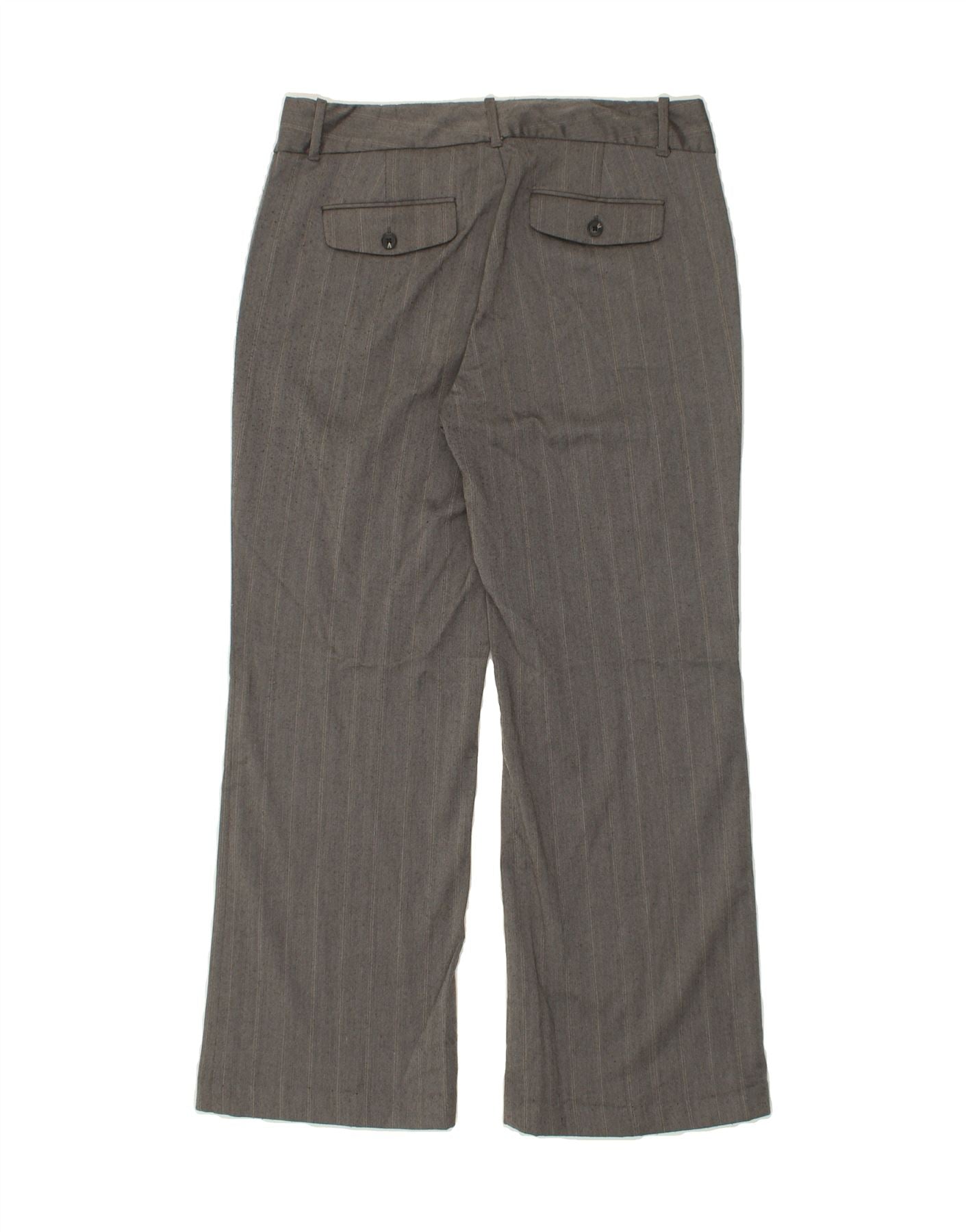 DOCKERS Womens Straight Casual Trousers US 14 XL W34 L29  Grey Striped Vintage Dockers and Second-Hand Dockers from Messina Hembry