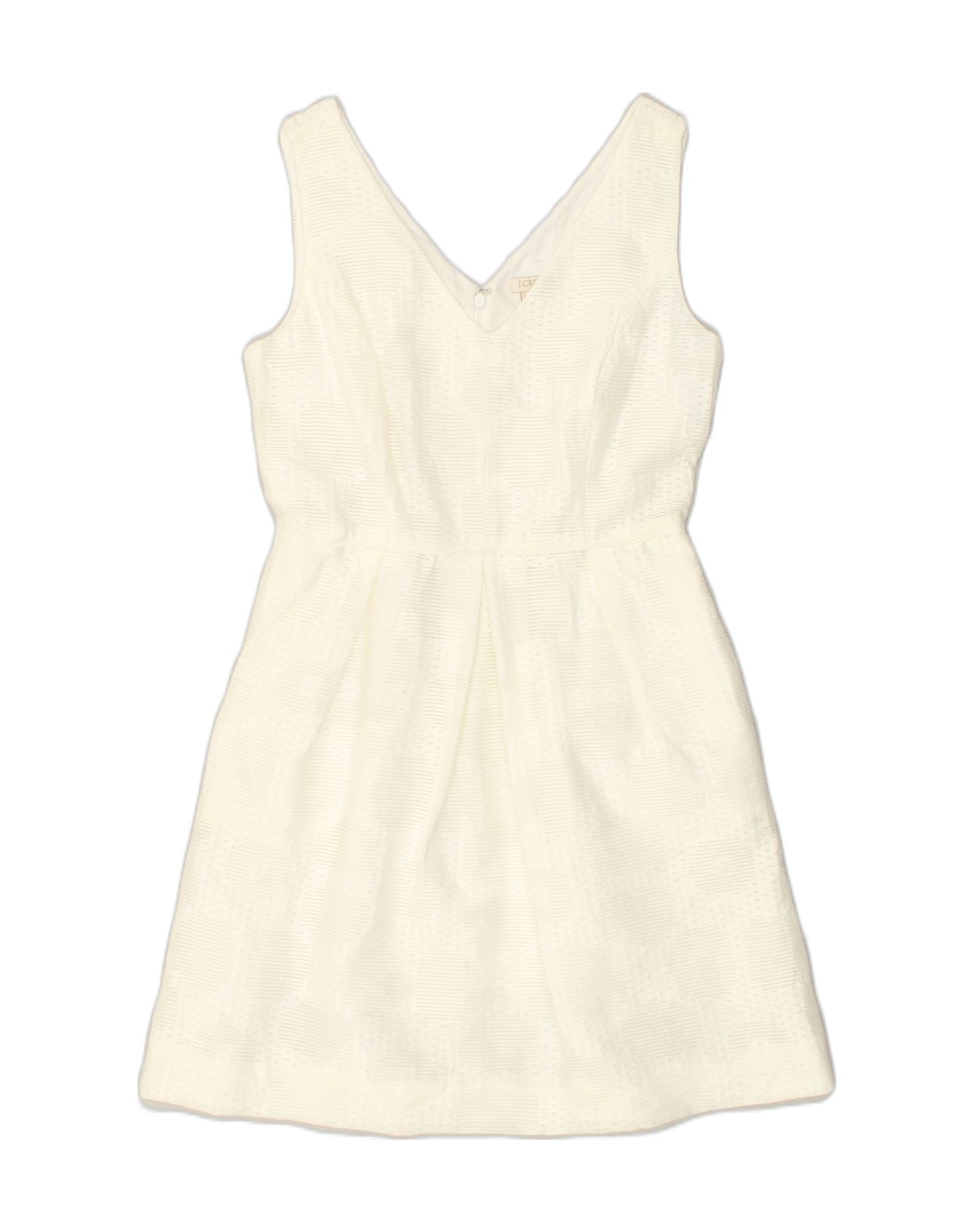 J. CREW Womens A-Line Dress US 2 XS White Cotton | Vintage J. Crew | Thrift | Second-Hand J. Crew | Used Clothing | Messina Hembry