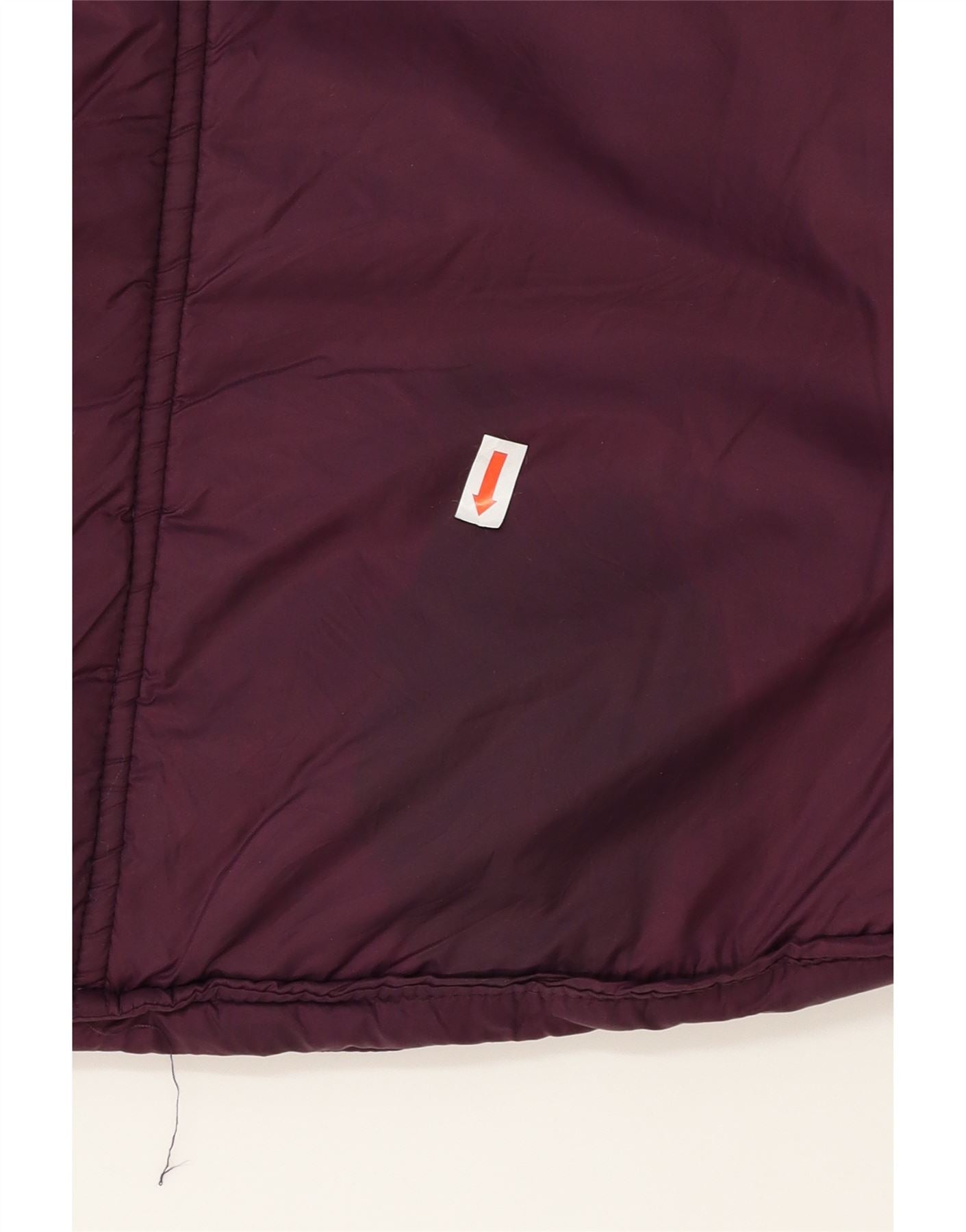 BENETTON Mens Padded Jacket UK 40 Large Maroon Nylon Vintage Benetton and Second-Hand Benetton from Messina Hembry