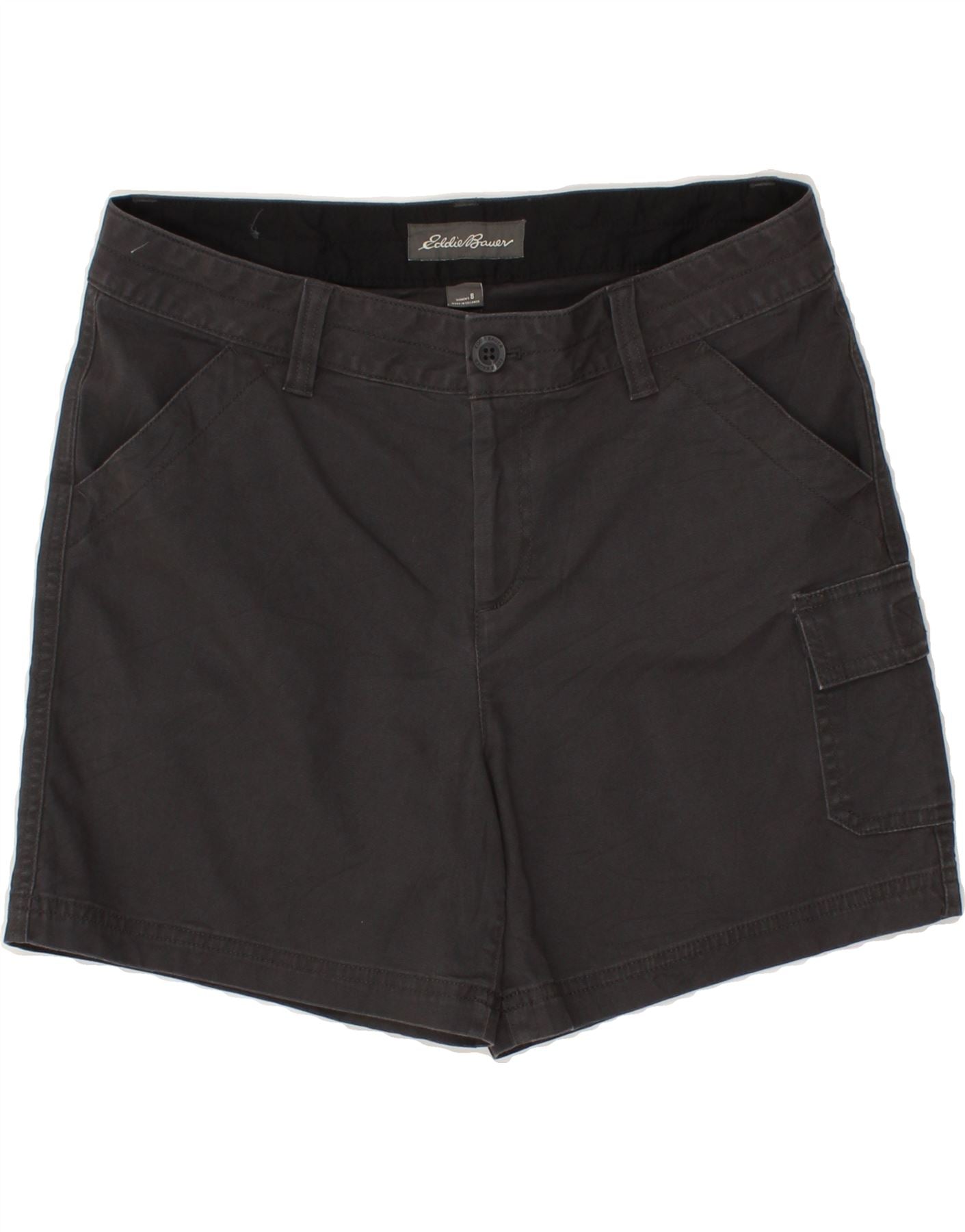EDDIE BAUER Womens Cargo Shorts US 8 Medium W32 Grey Cotton Vintage Eddie Bauer and Second-Hand Eddie Bauer from Messina Hembry