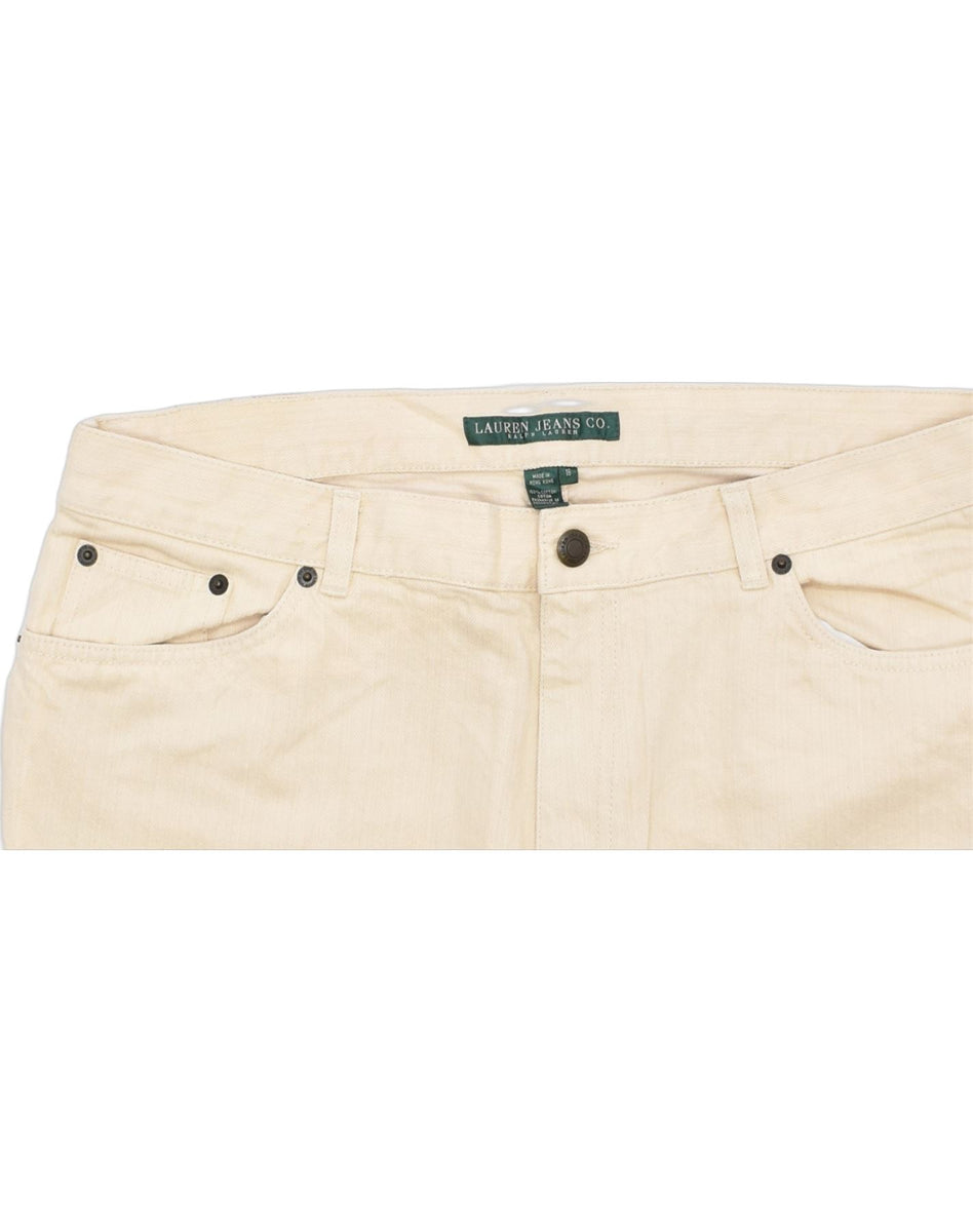 RALPH LAUREN Womens Bootcut Jeans US 16 XL W36 L32 Beige Cotton, Vintage &  Second-Hand Clothing Online