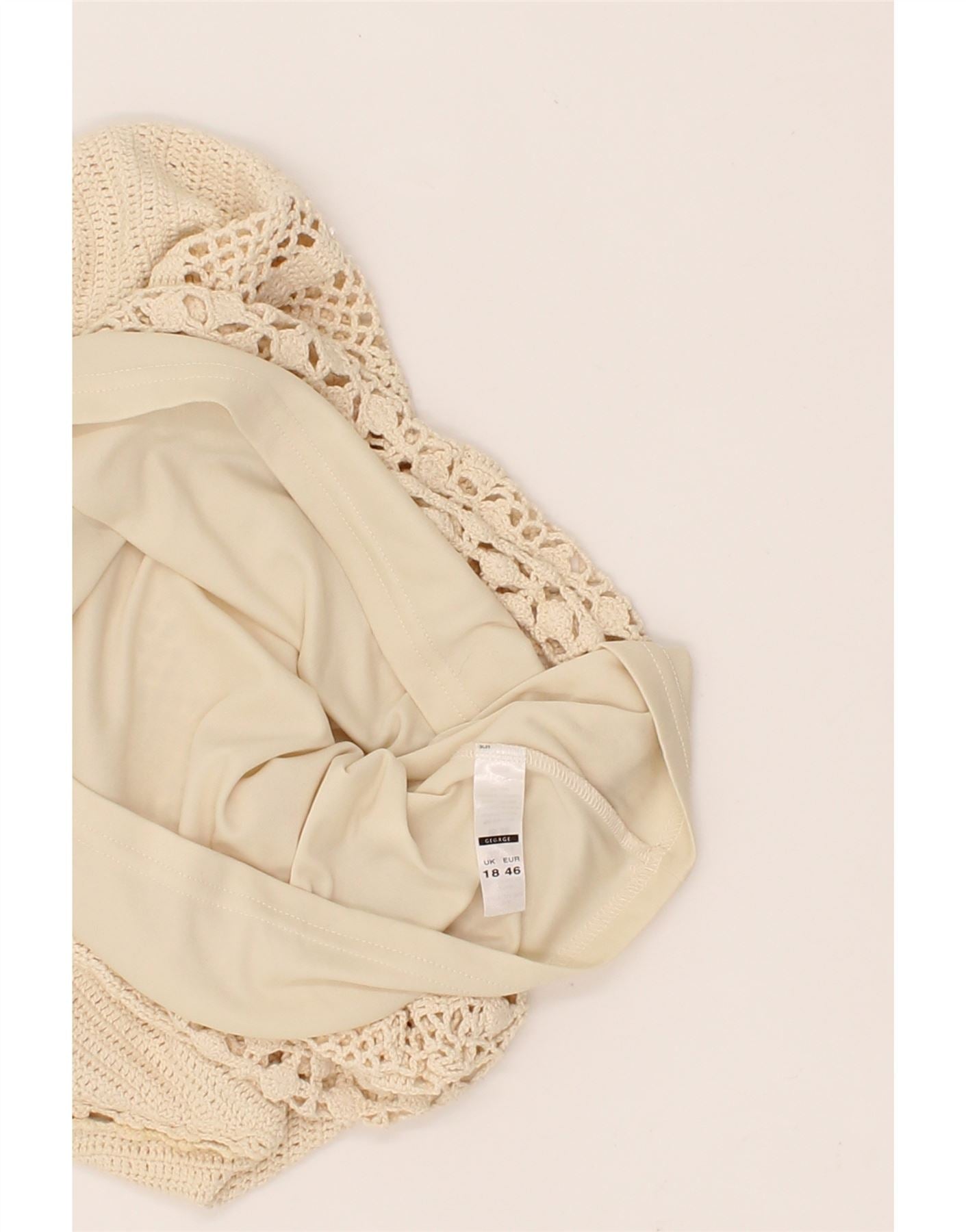 GEORGE Womens Vest Tank Top UK 18 XL  Beige Cotton Vintage George and Second-Hand George from Messina Hembry