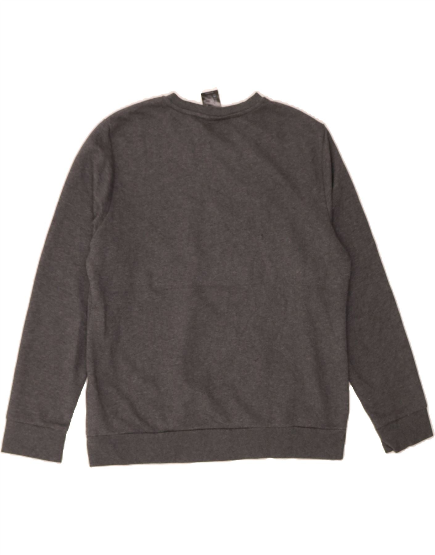 ADIDAS Womens Graphic Sweatshirt Jumper UK 20/22 XL Grey Cotton Vintage Adidas and Second-Hand Adidas from Messina Hembry