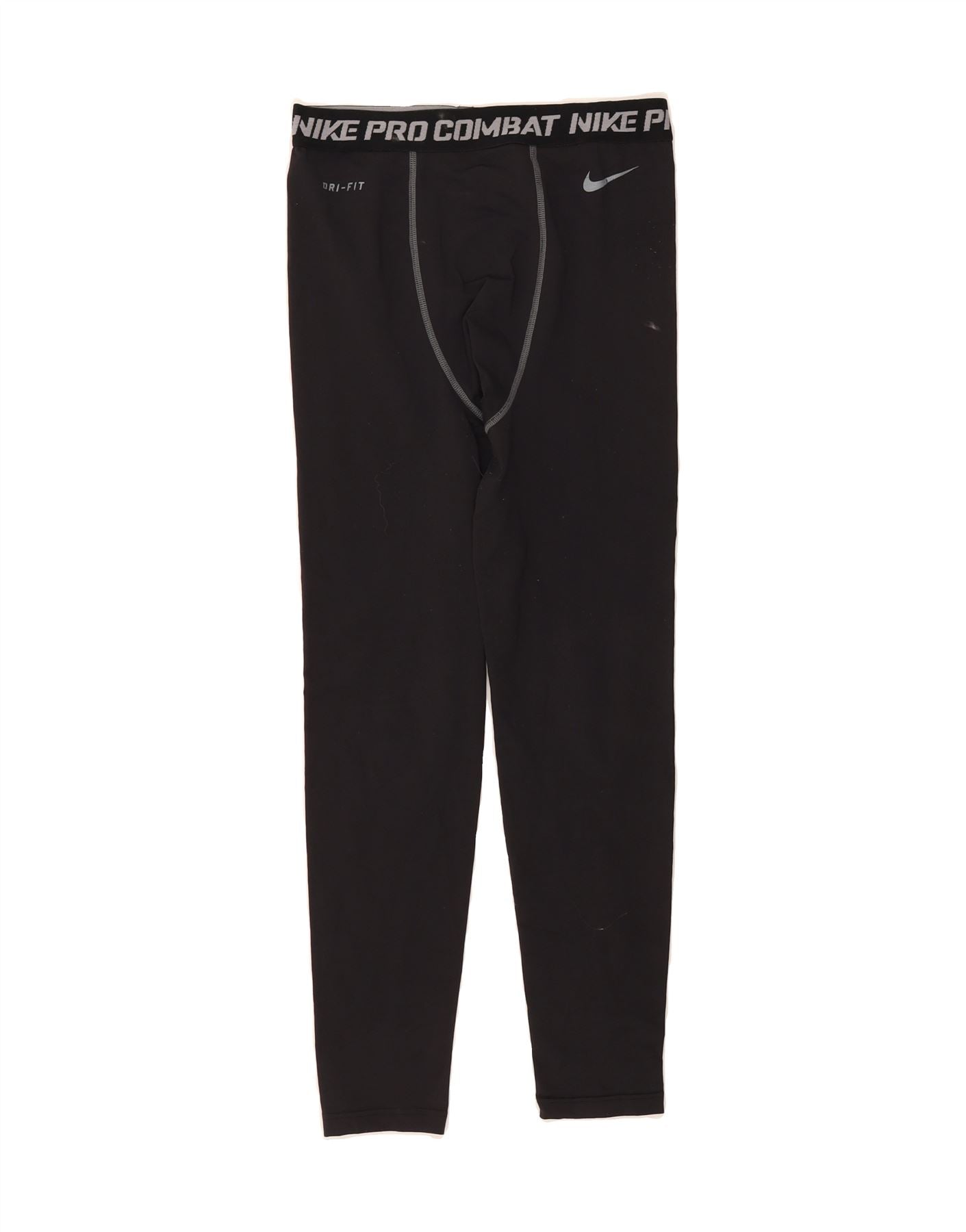 NIKE Boys Dri Fit Graphic Leggings 13-14 Years XL Black Polyester Vintage Nike and Second-Hand Nike from Messina Hembry