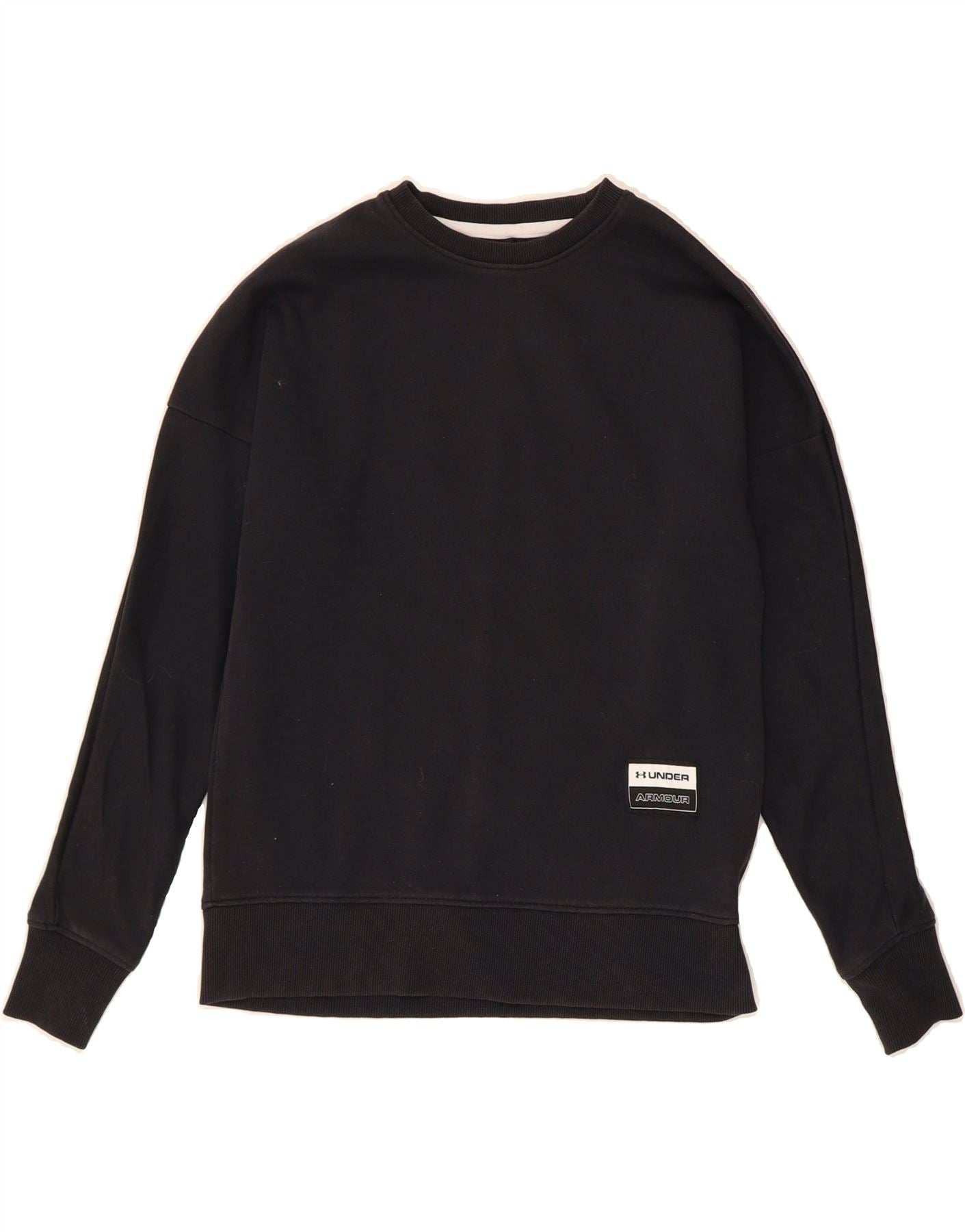 UNDER ARMOUR Boys Graphic Sweatshirt Jumper 9-10 Years Medium  Black Vintage Under Armour and Second-Hand Under Armour from Messina Hembry