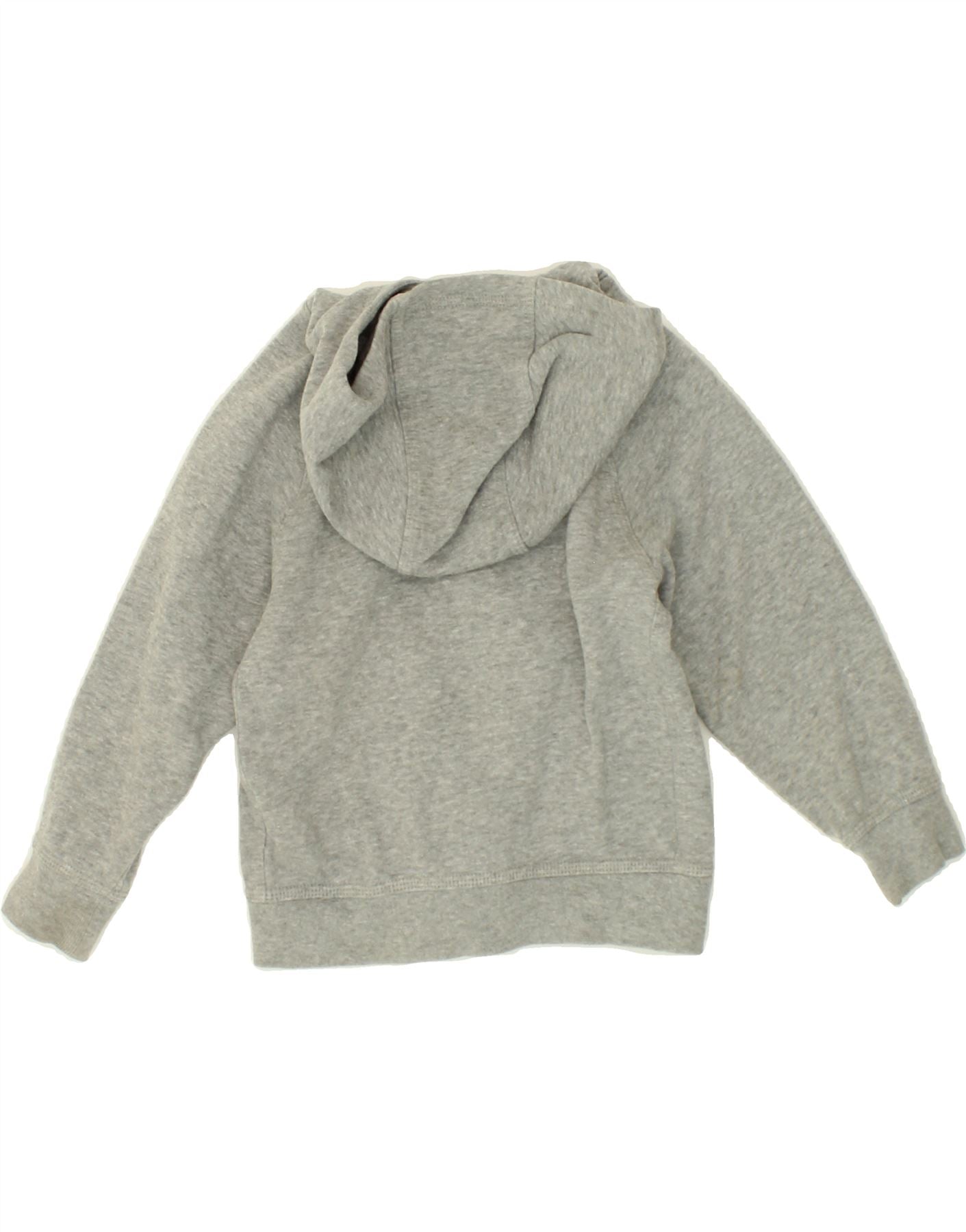 NIKE Girls Zip Hoodie Sweater 3-4 Years XS Grey Cotton Vintage Nike and Second-Hand Nike from Messina Hembry