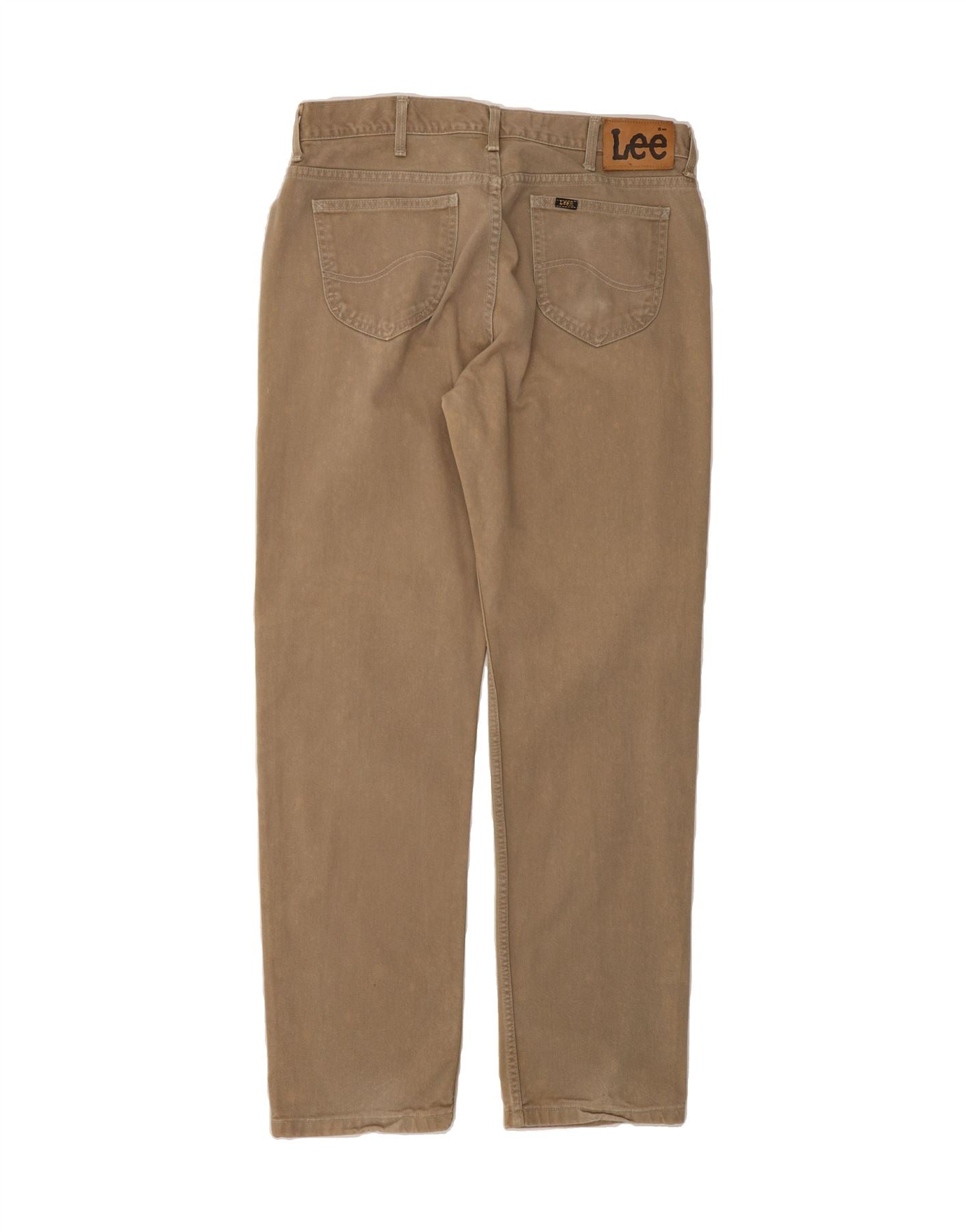 LEE Mens Straight Casual Trousers W38 L34 Brown Cotton Vintage Lee and Second-Hand Lee from Messina Hembry