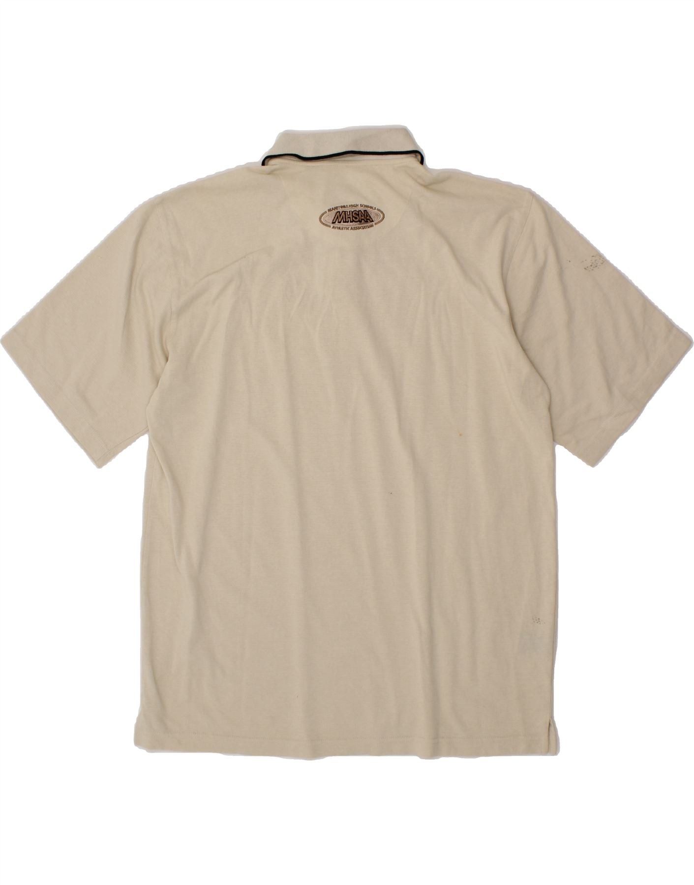 OASIS Mens Polo Shirt XL Beige Cotton Vintage Oasis and Second-Hand Oasis from Messina Hembry