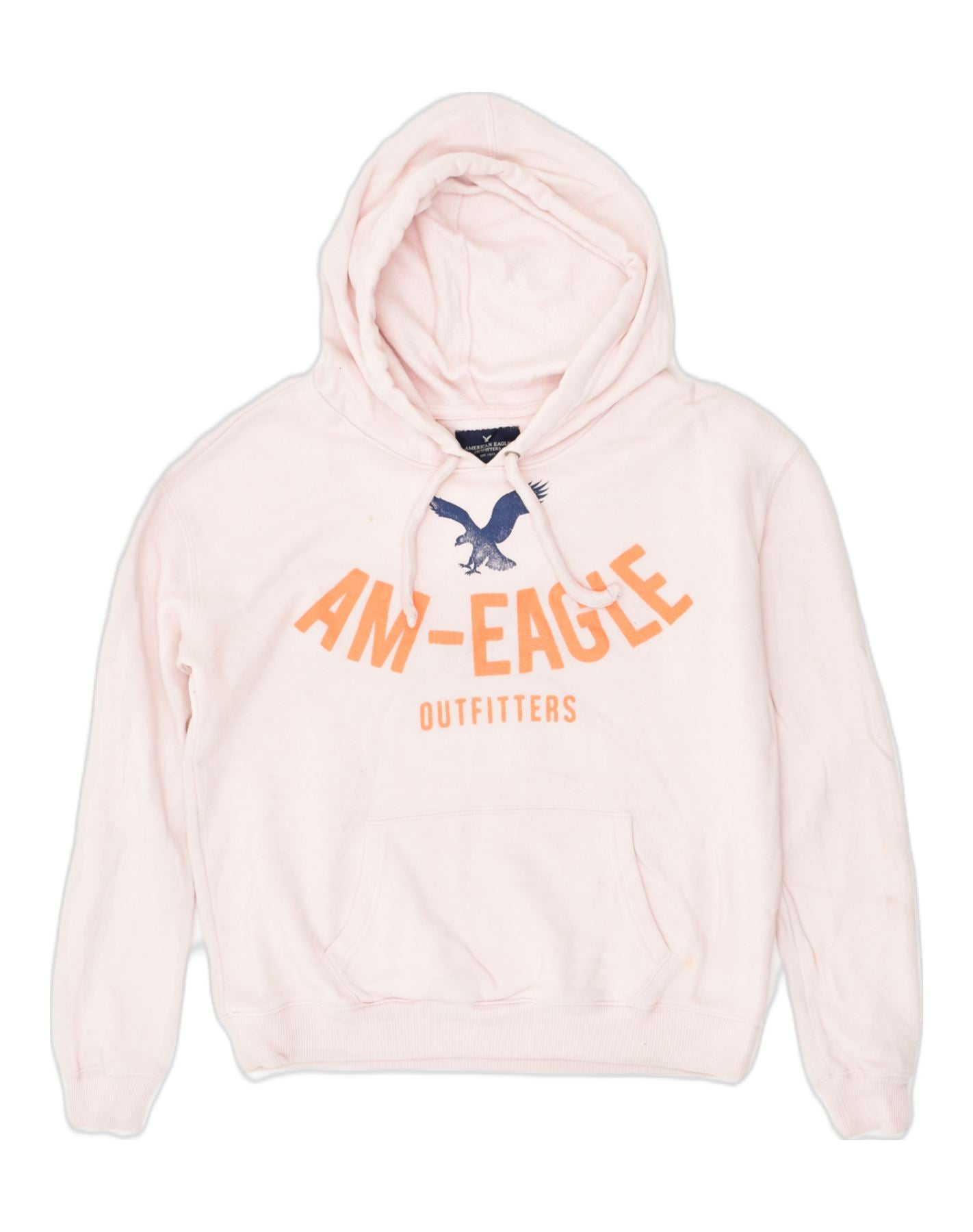 AMERICAN EAGLE OUTFITTERS Womens Graphic Hoodie Jumper UK 14 Medium Pink | Vintage American Eagle Outfitters | Thrift | Second-Hand American Eagle Outfitters | Used Clothing | Messina Hembry