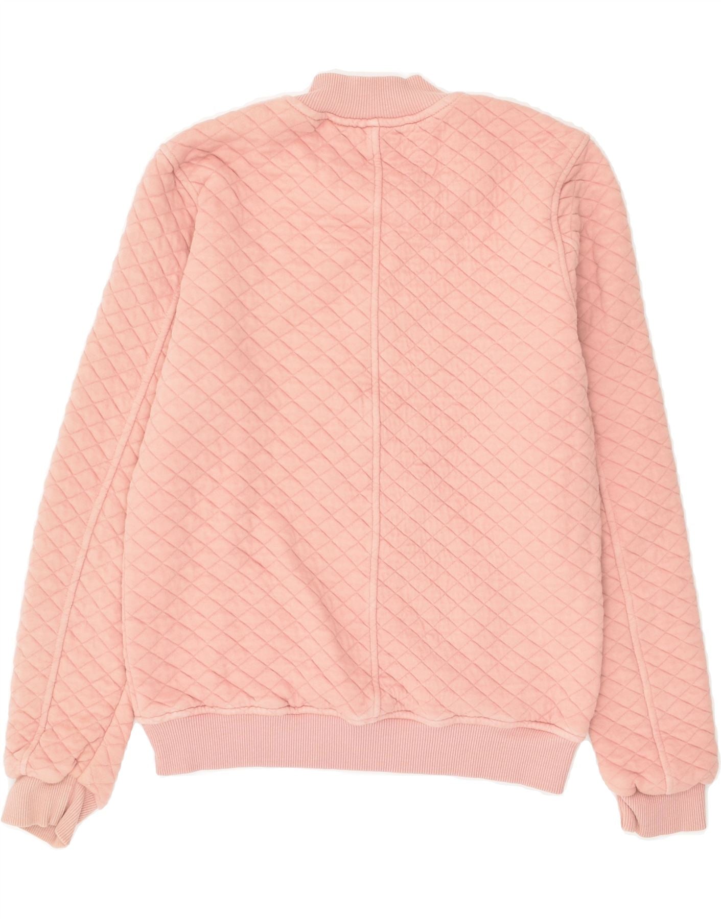 SUPERDRY Womens Quilted Tracksuit Top Jacket UK 10 Small Pink Cotton | Vintage Superdry | Thrift | Second-Hand Superdry | Used Clothing | Messina Hembry