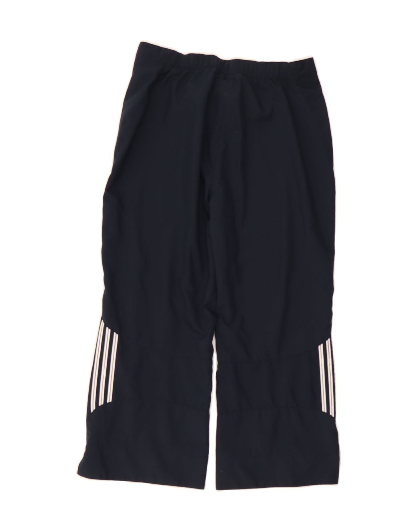 ADIDAS Womens Straight Capri Trousers UK 10 Small W26 L20  Navy Blue Vintage Adidas and Second-Hand Adidas from Messina Hembry