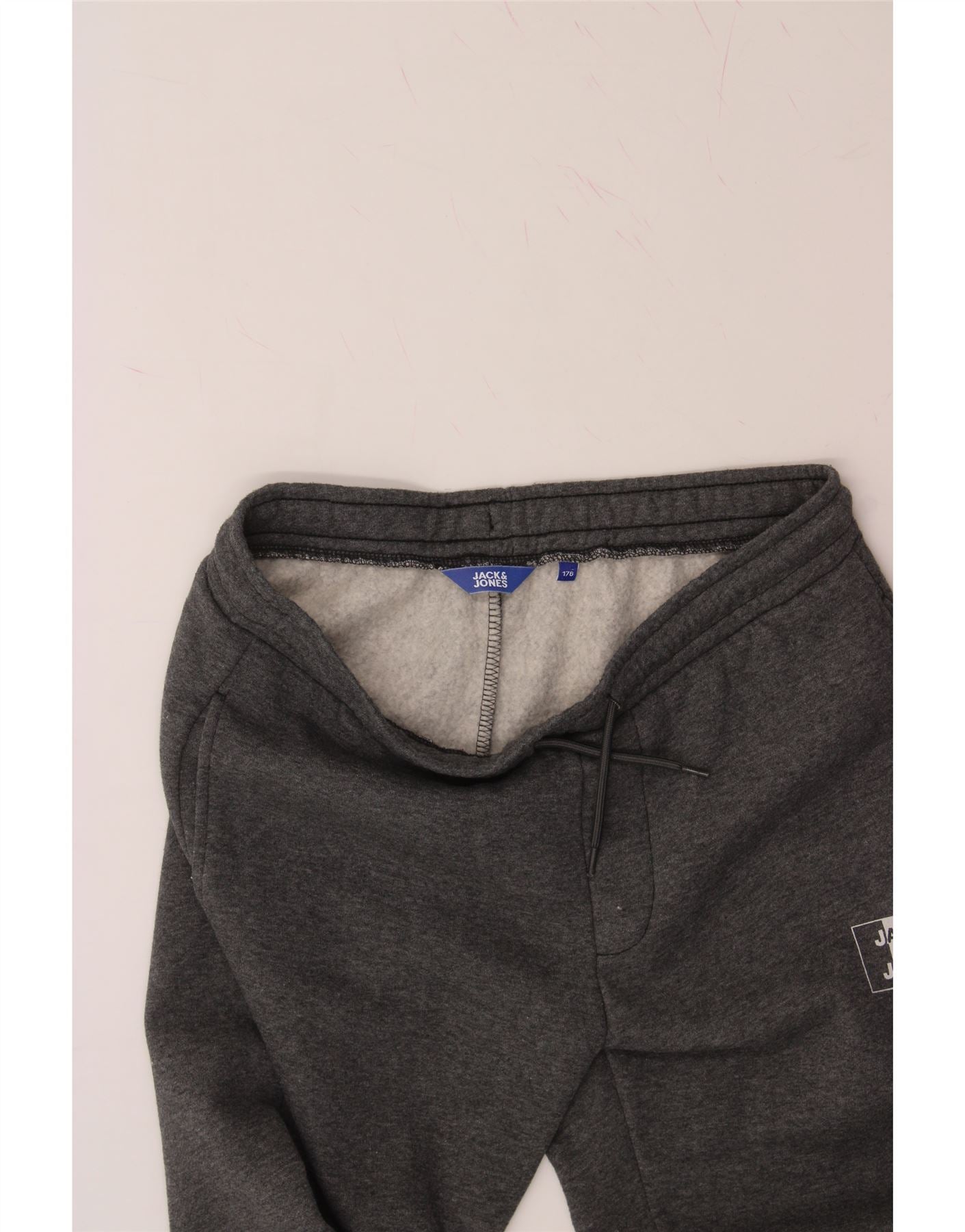 JACK & JONES Boys Tracksuit Trousers Joggers 15-16 Years Grey Polyester Vintage Jack & Jones and Second-Hand Jack & Jones from Messina Hembry