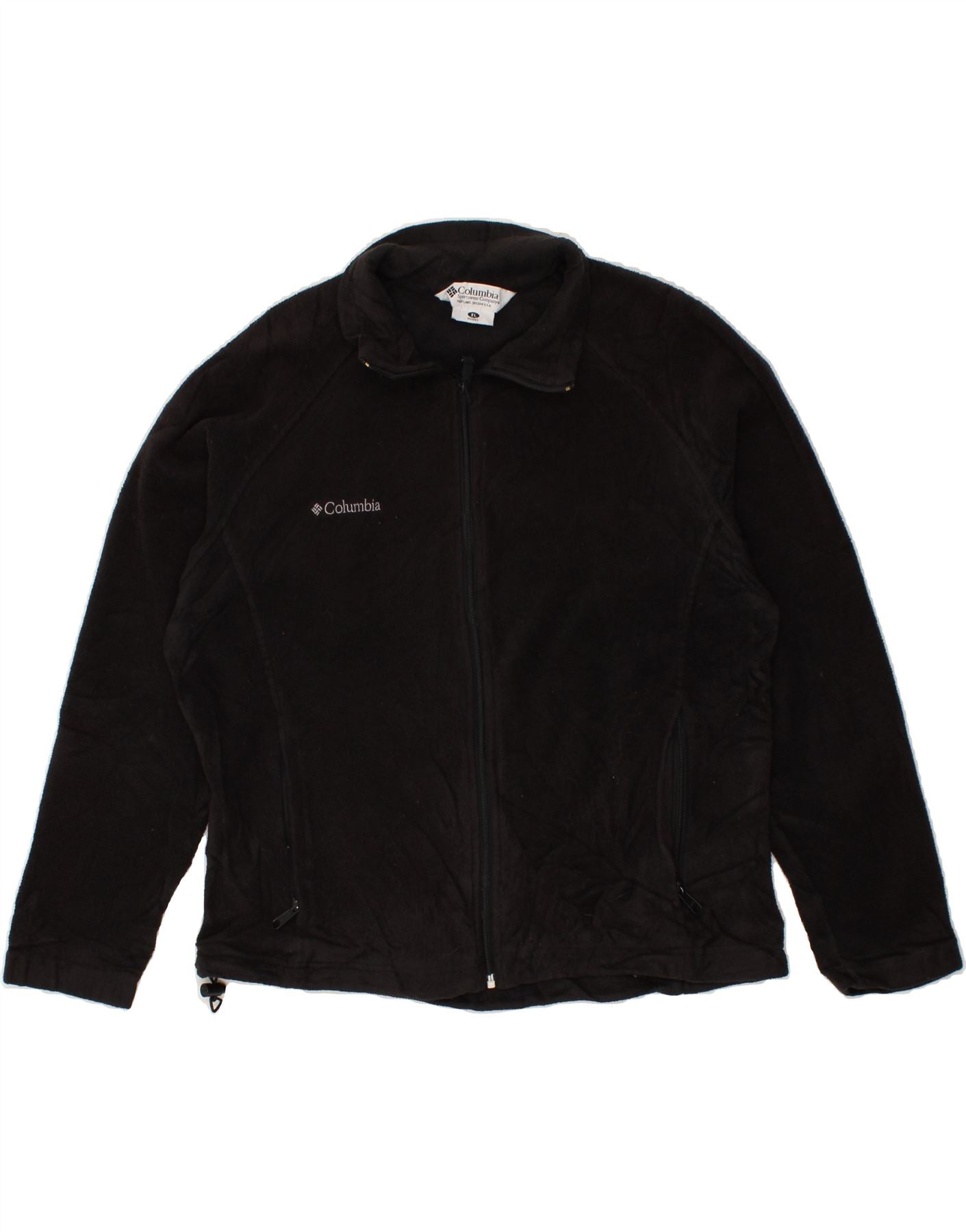 COLUMBIA Womens Loose Fit Fleece Jacket UK 18 XL Black Polyester Vintage Columbia and Second-Hand Columbia from Messina Hembry
