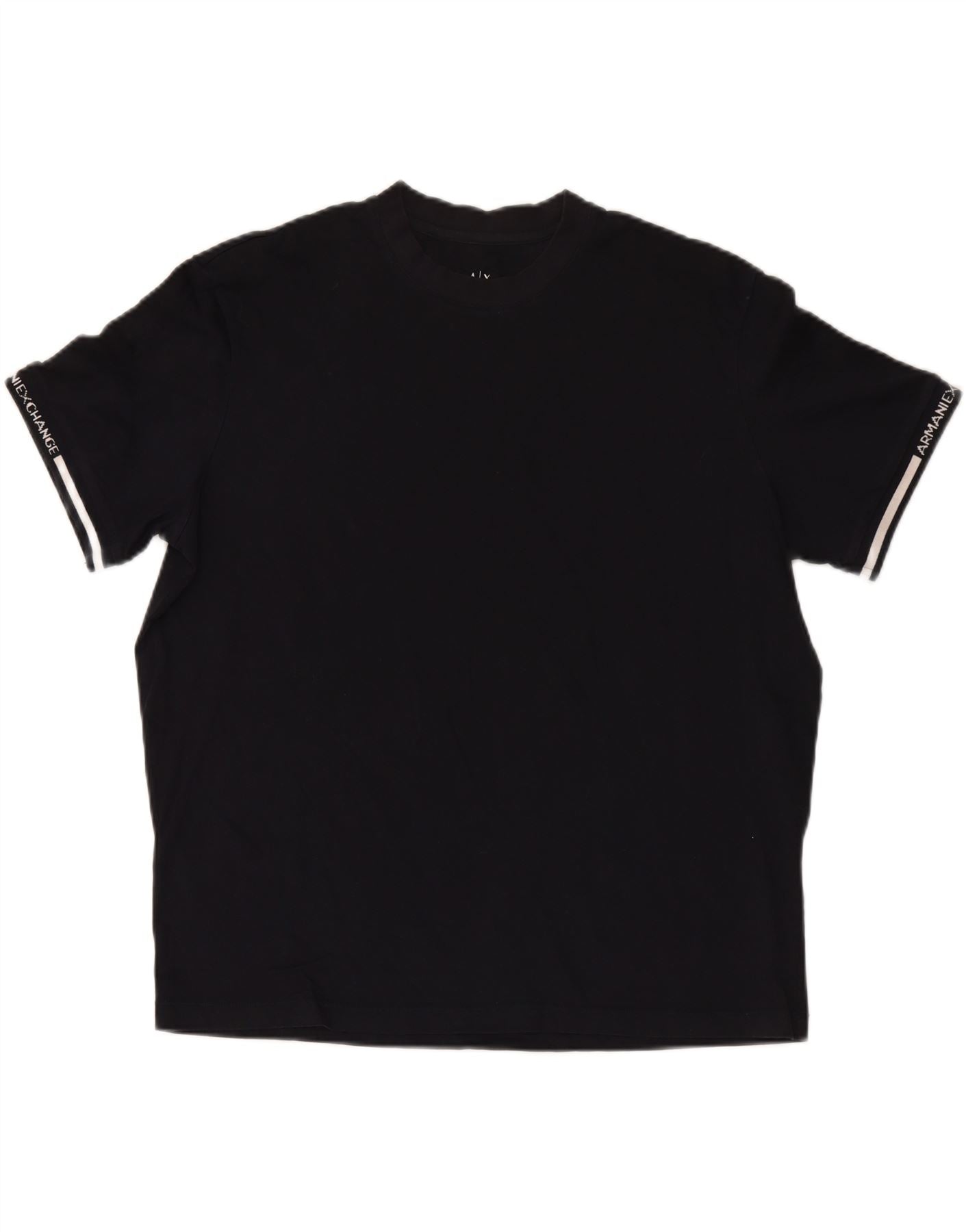 ARMANI EXCHANGE Mens T-Shirt Top Large Black Cotton Vintage Armani Exchange and Second-Hand Armani Exchange from Messina Hembry