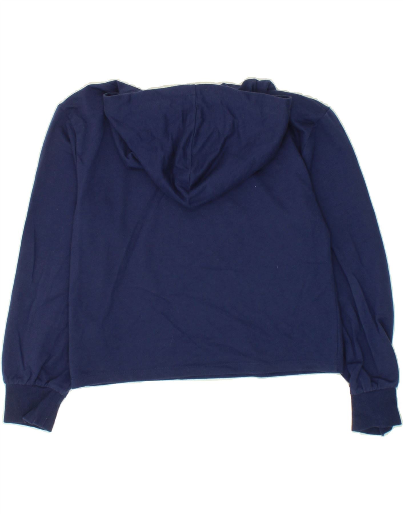 LEVI'S Girls Graphic Crop Hoodie Jumper 13-14 Years Navy Blue Cotton Vintage Levi's and Second-Hand Levi's from Messina Hembry