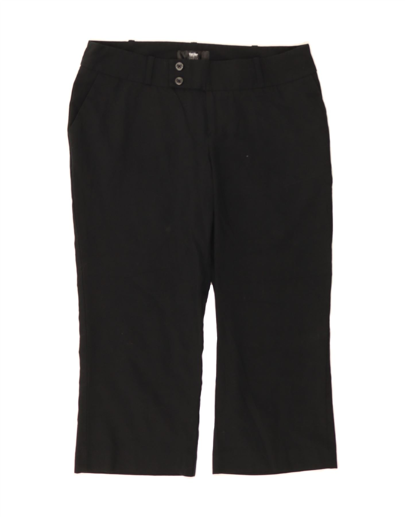 MOSSIMO Womens Straight Capri Trousers US 6 Medium W30 L20 Black Polyester Vintage Mossimo and Second-Hand Mossimo from Messina Hembry