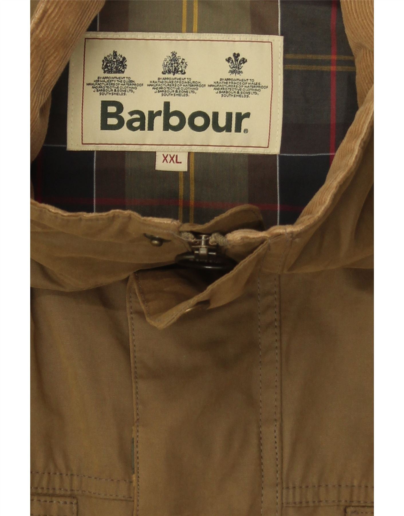 BARBOUR Mens Utility Jacket UK 44 2XL Khaki Polyester Vintage Barbour and Second-Hand Barbour from Messina Hembry