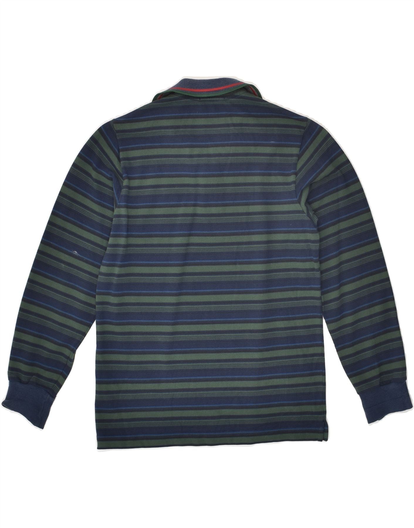 FRED PERRY Boys Long Sleeve Polo Shirt 7-8 Years Navy Blue Striped | Vintage Fred Perry | Thrift | Second-Hand Fred Perry | Used Clothing | Messina Hembry