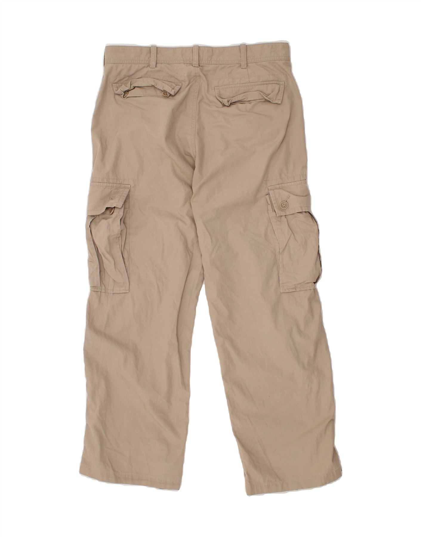 BANANA REPUBLIC Mens Straight Cargo Trousers W31 L27 Beige Cotton Vintage Banana Republic and Second-Hand Banana Republic from Messina Hembry