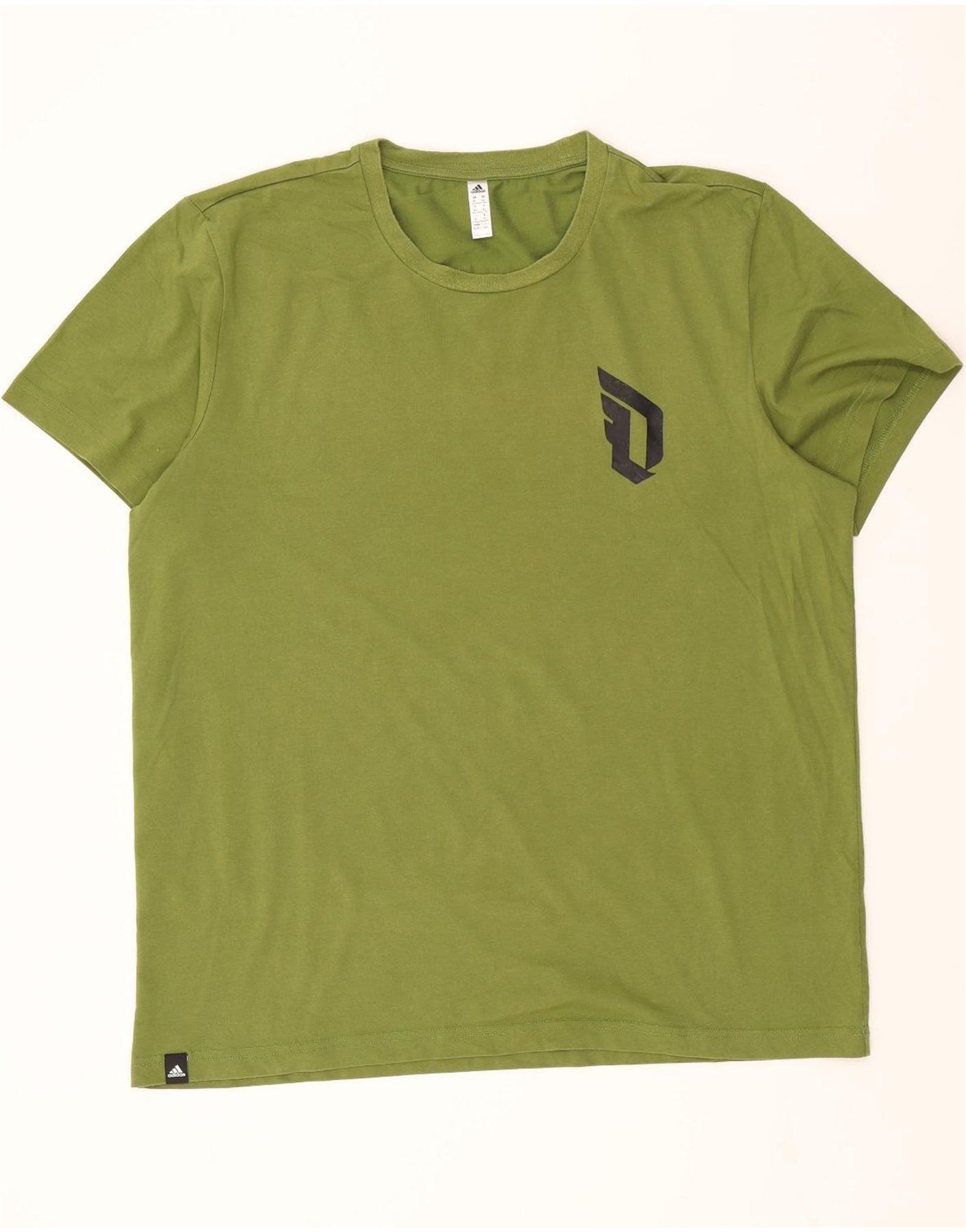 ADIDAS Mens Graphic T-Shirt Top XL Green Cotton Vintage Adidas and Second-Hand Adidas from Messina Hembry