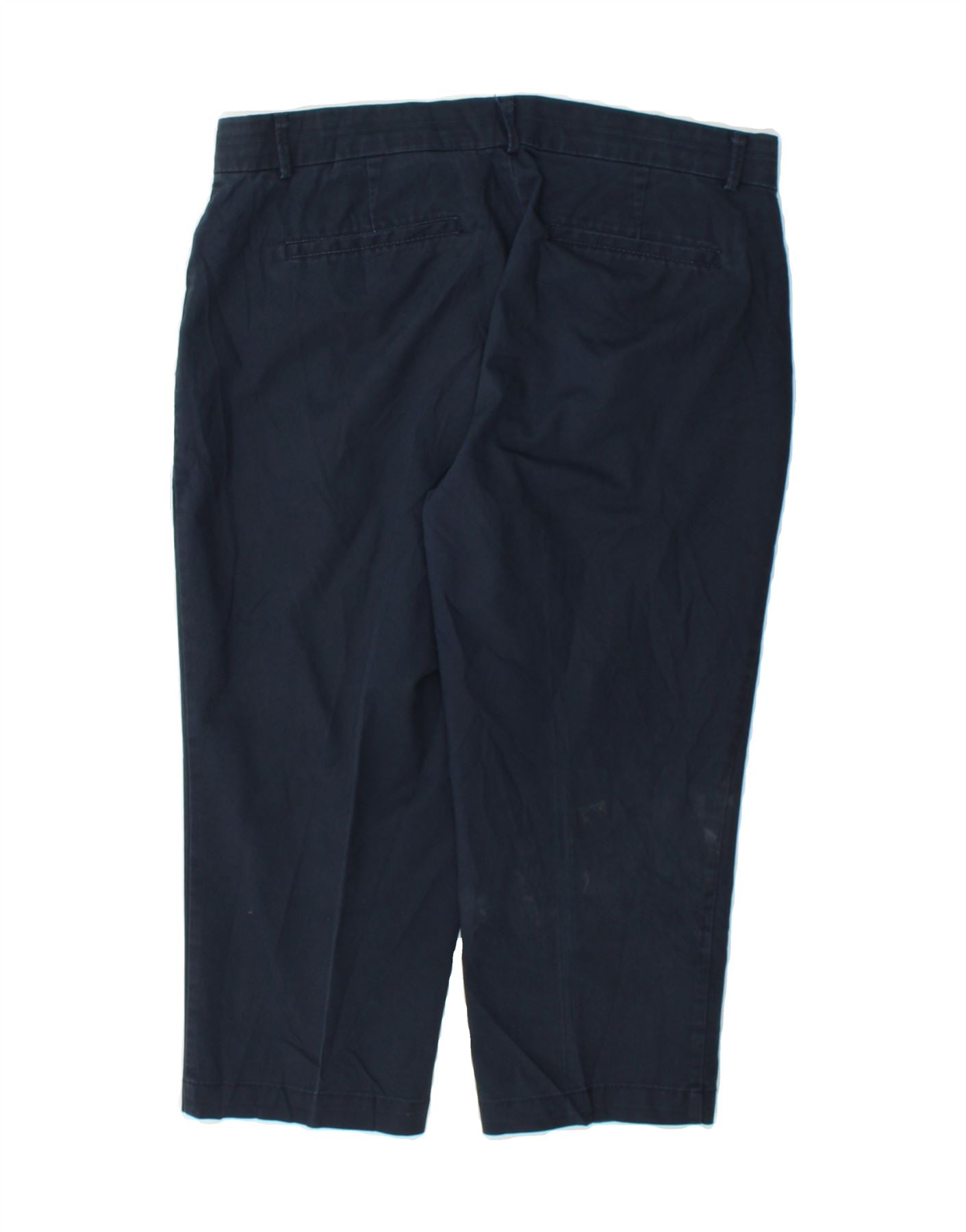 DOCKERS Womens Straight Capri Trousers US 10 Large W32 L20 Navy Blue Vintage Dockers and Second-Hand Dockers from Messina Hembry