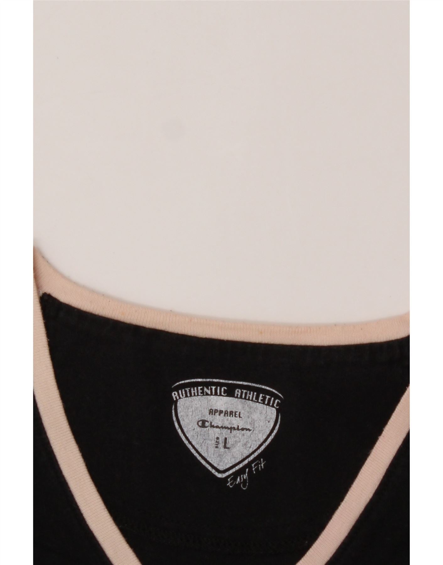 CHAMPION Womens Easy Fit T-Shirt Top UK 16 Large Black Cotton Vintage Champion and Second-Hand Champion from Messina Hembry