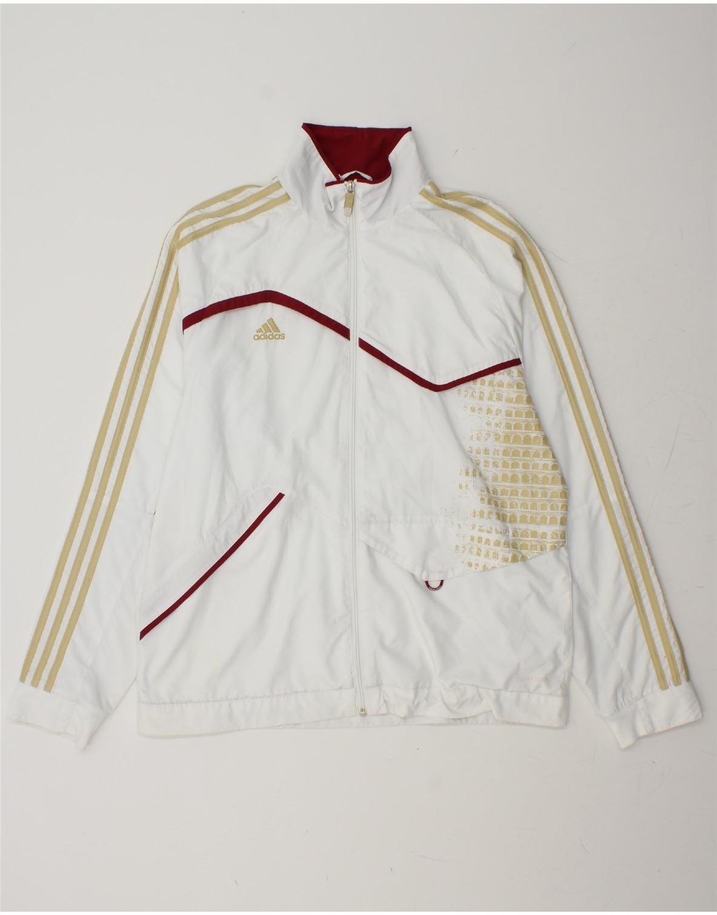 ADIDAS Mens Clima 365 Rain Jacket UK 38 Medium White Polyester Vintage Adidas and Second-Hand Adidas from Messina Hembry