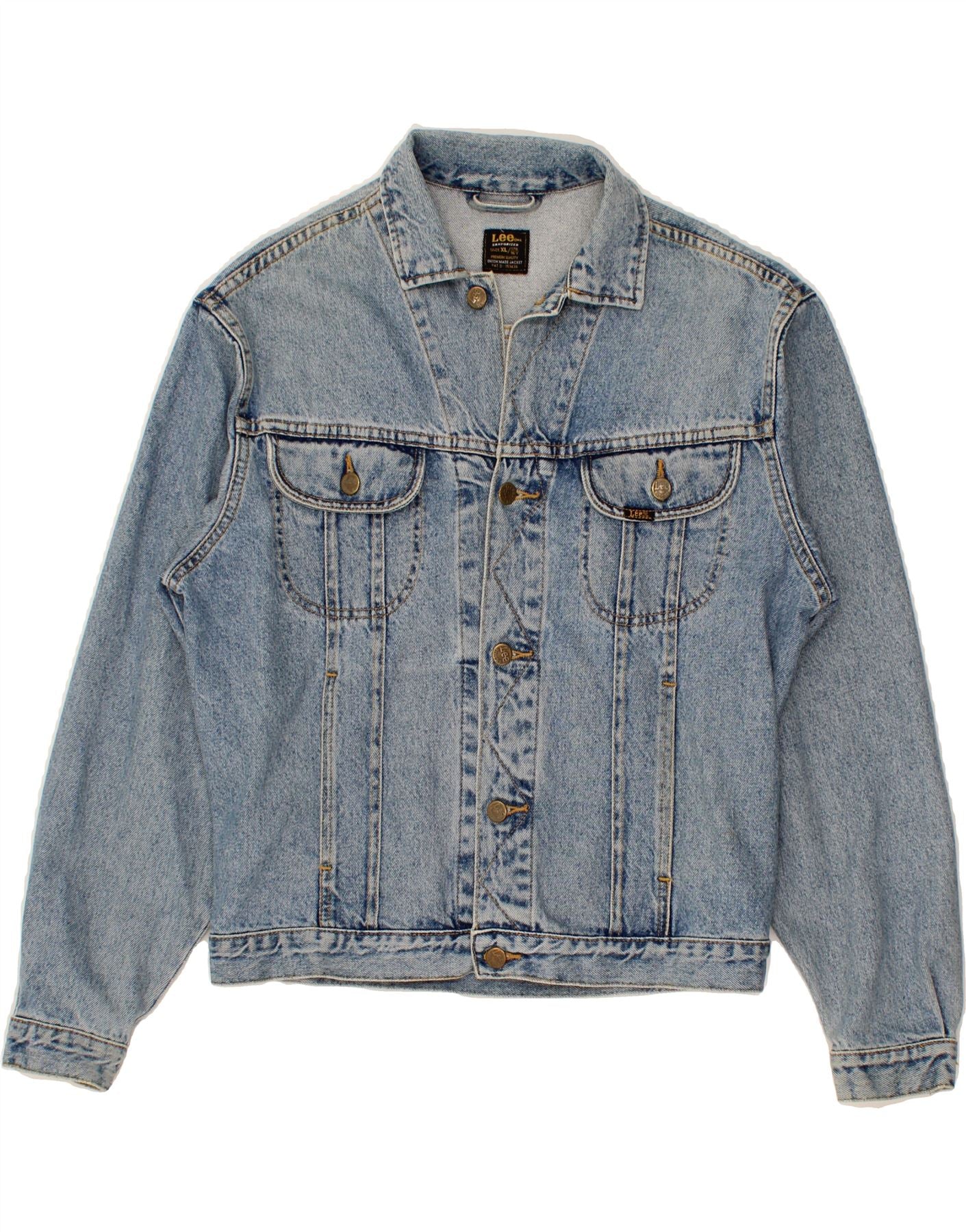 LEE Boys Denim Jacket 15-16 Years XL Blue Cotton Vintage Lee and Second-Hand Lee from Messina Hembry