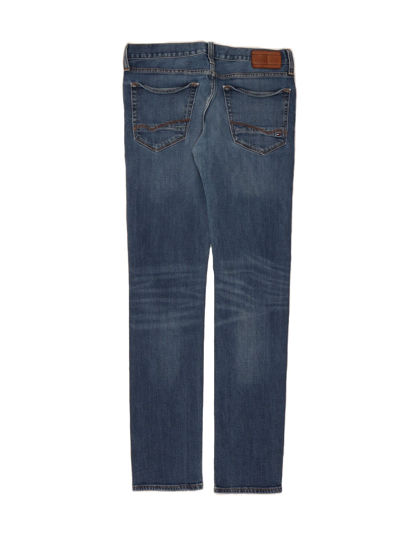 TOMMY HILFIGER Mens Bleecker Slim Jeans W33 L34 Blue Cotton Vintage Tommy Hilfiger and Second-Hand Tommy Hilfiger from Messina Hembry