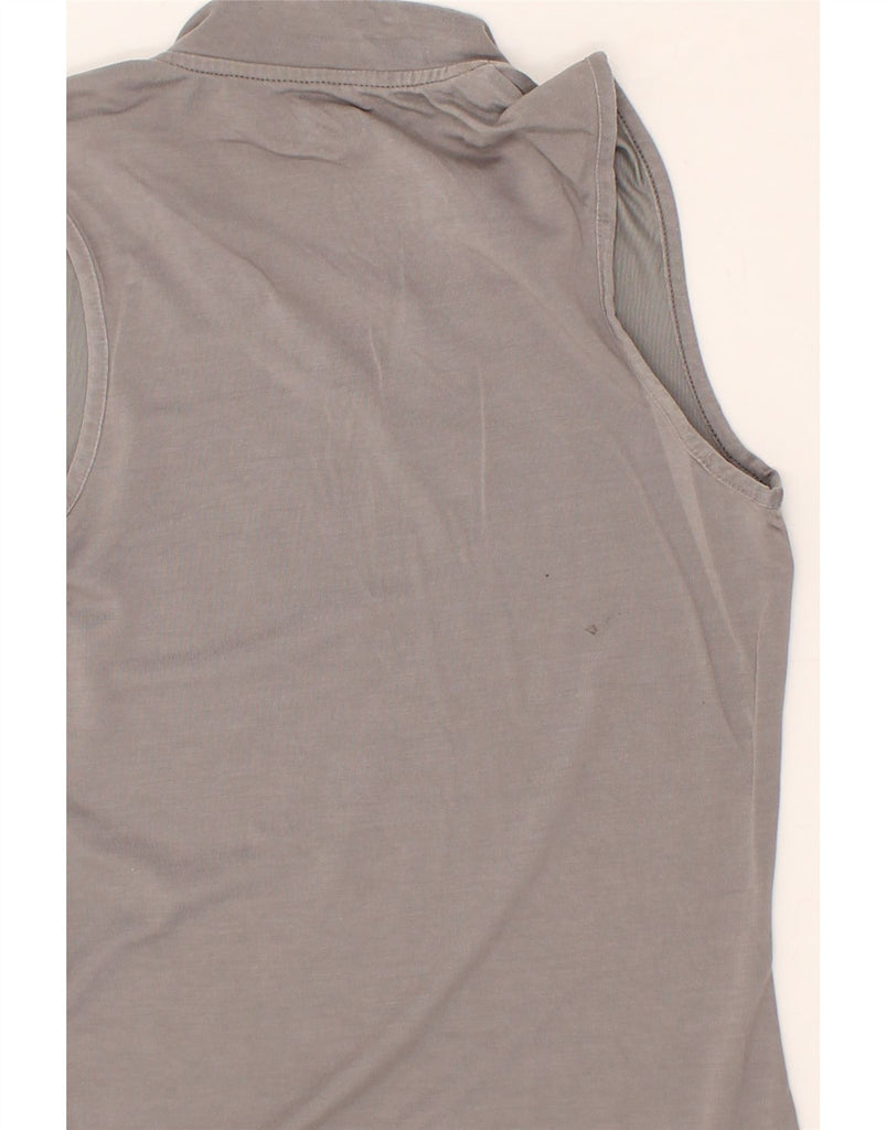 PUMA Womens Sleeveless Polo Shirt UK 10 Small Grey | Vintage Puma | Thrift | Second-Hand Puma | Used Clothing | Messina Hembry 