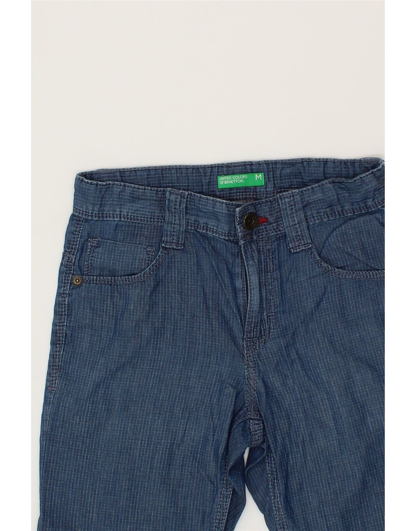 BENETTON Boys Casual Shorts 7-8 Years Medium W24 Blue Cotton Vintage Benetton and Second-Hand Benetton from Messina Hembry