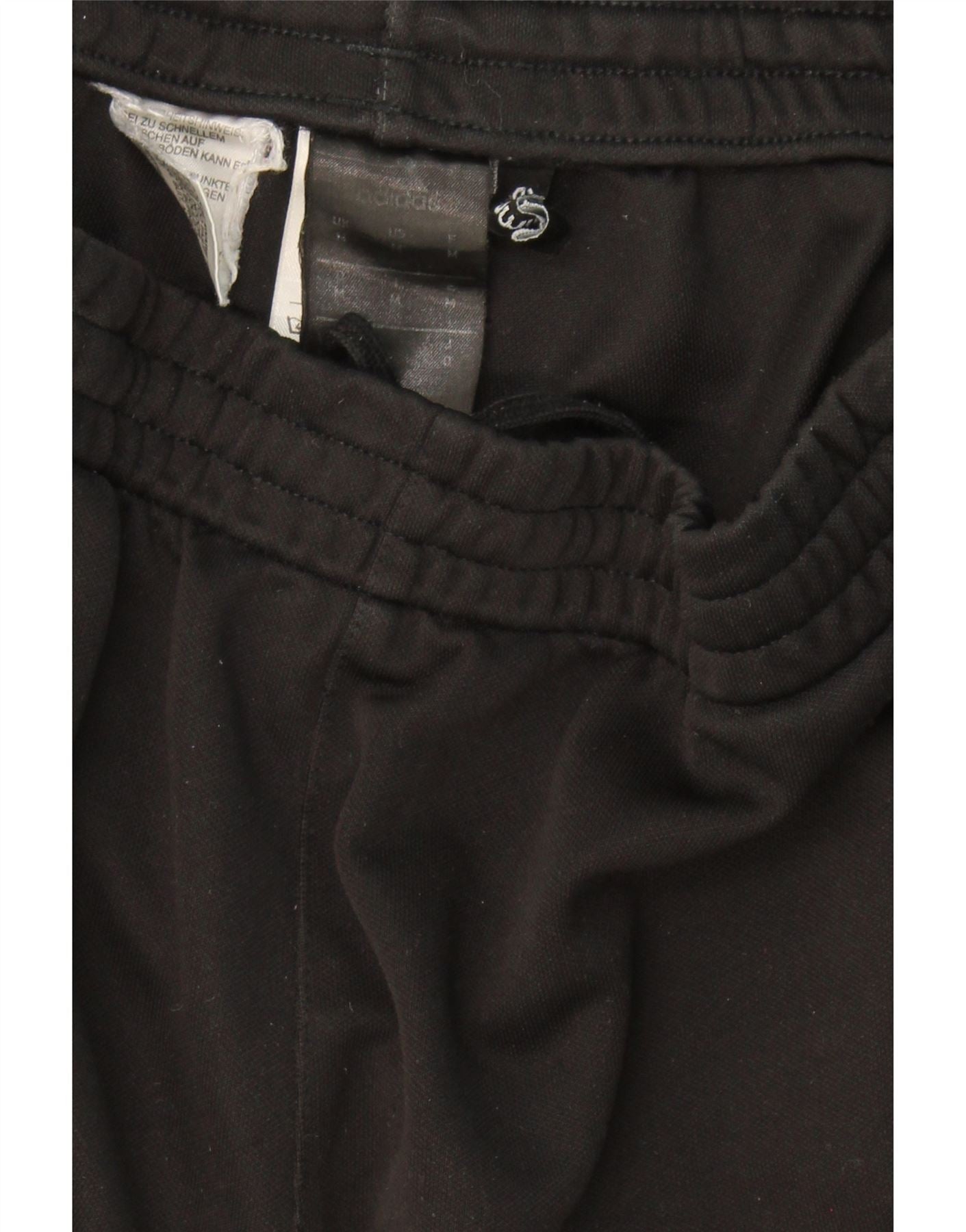 ADIDAS Womens Dri Fit Tracksuit Trousers UK 12 Medium  Black Polyester Vintage Adidas and Second-Hand Adidas from Messina Hembry