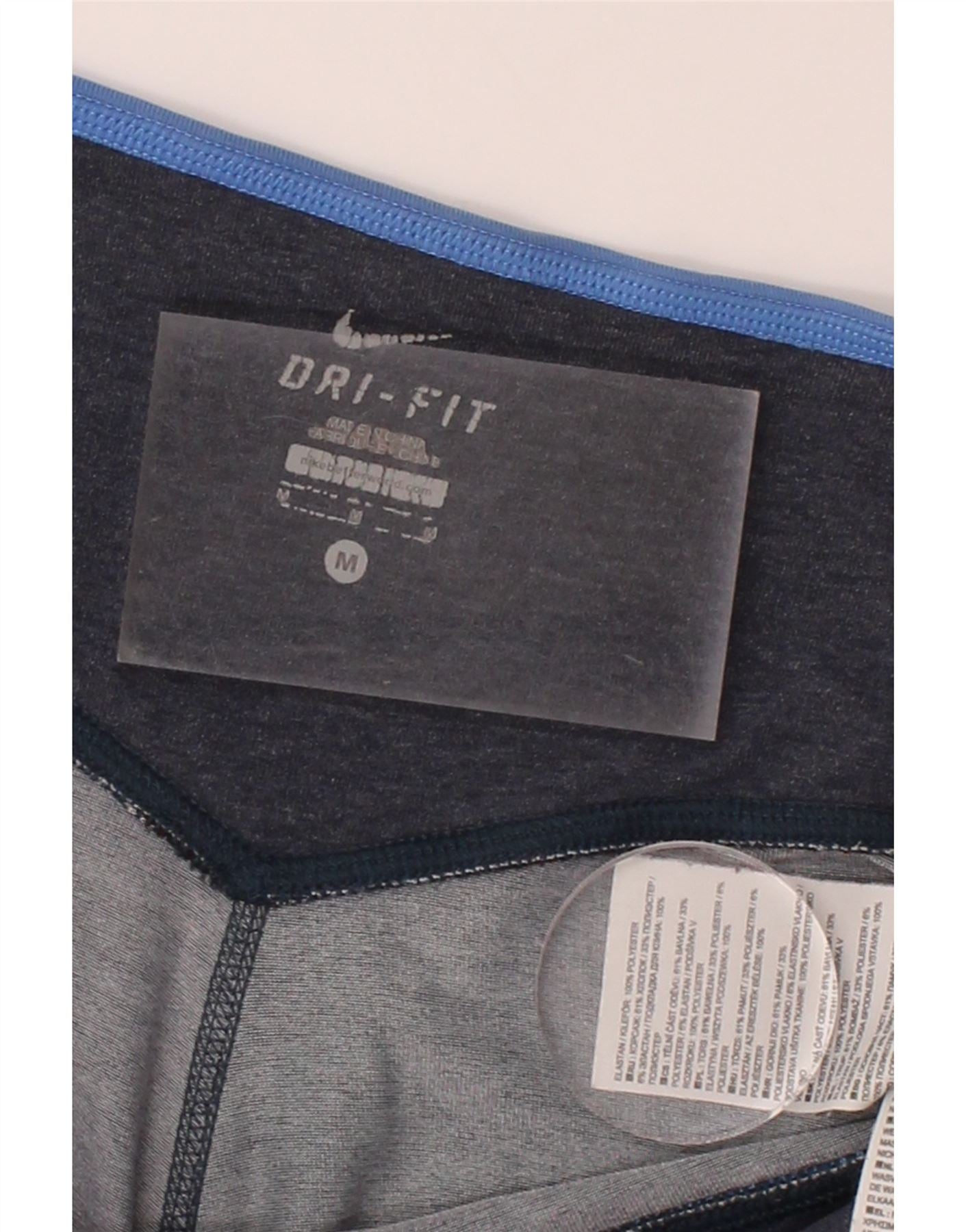 NIKE Womens Dri Fit Tracksuit Trousers UK 14 Medium  Grey Colourblock Vintage Nike and Second-Hand Nike from Messina Hembry