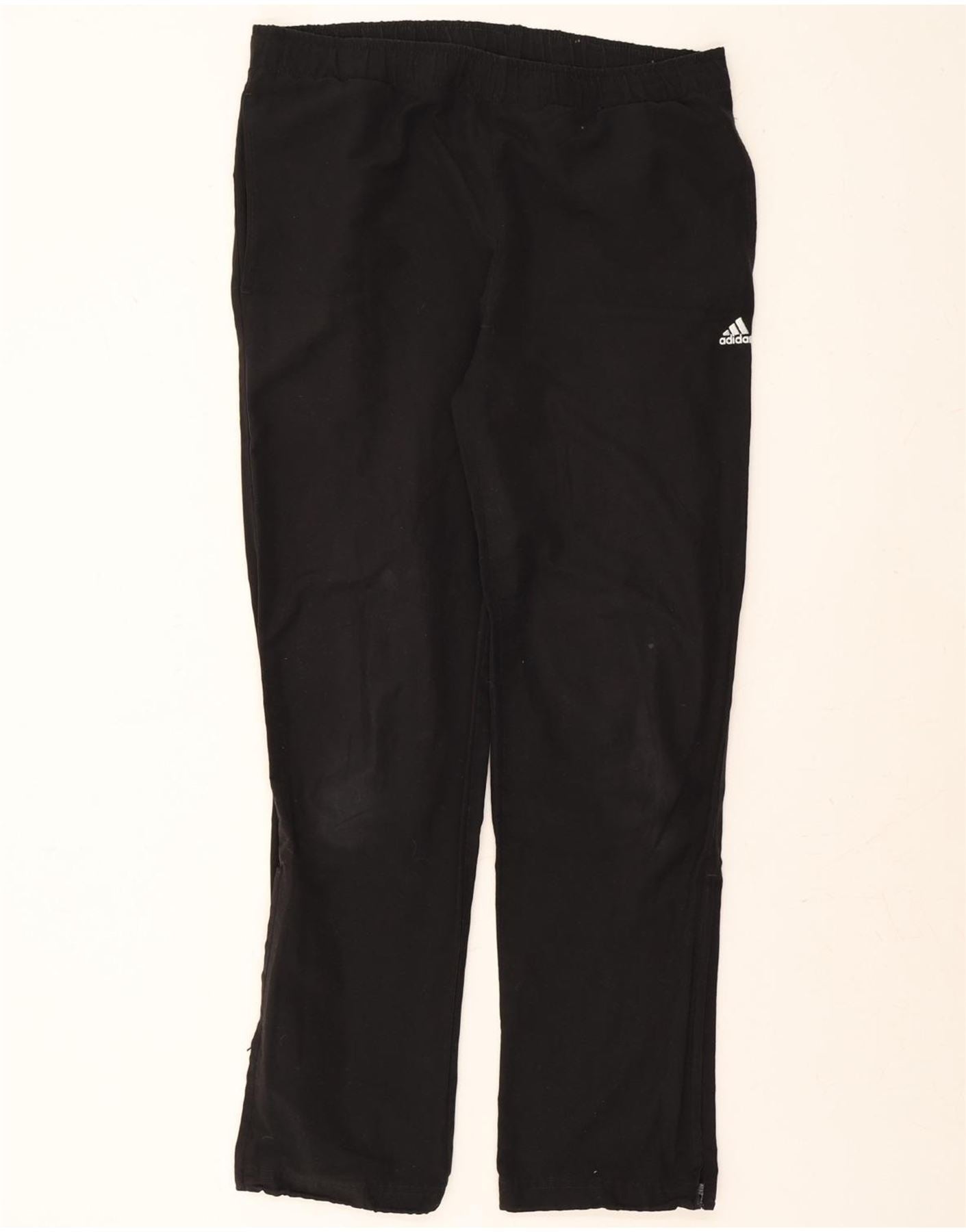 ADIDAS Mens Tracksuit Trousers Medium Black Polyester Vintage Adidas and Second-Hand Adidas from Messina Hembry